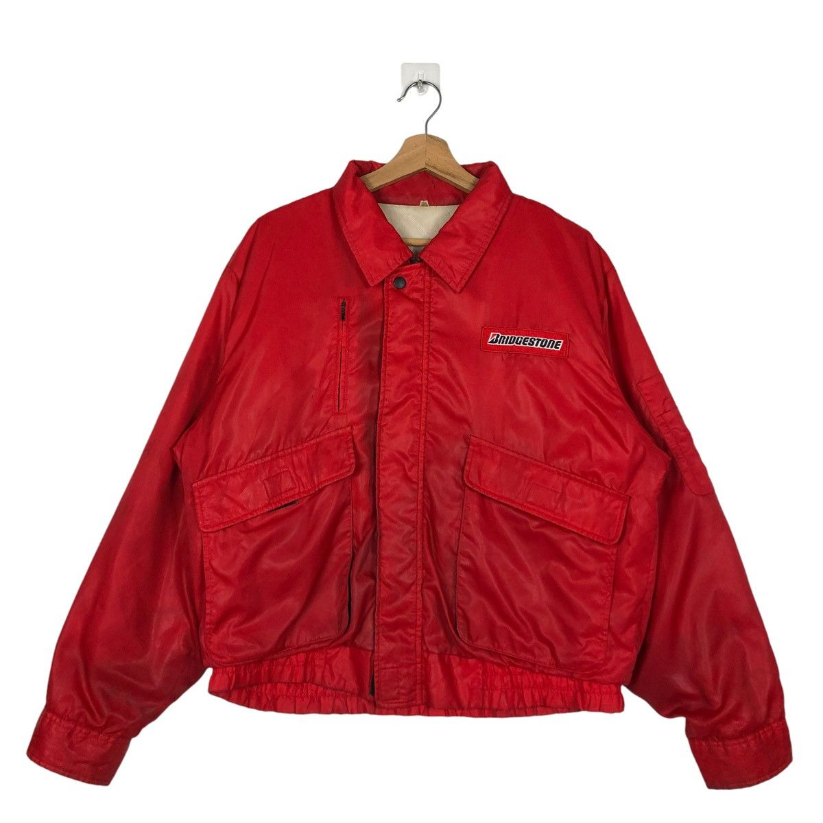 Japanese Brand 🔥VINTAGE RACING BRIDGESTONE BOMBER JACKET SPORTSWEAR Size US L / EU 52-54 / 3 - 1 Thumbnail