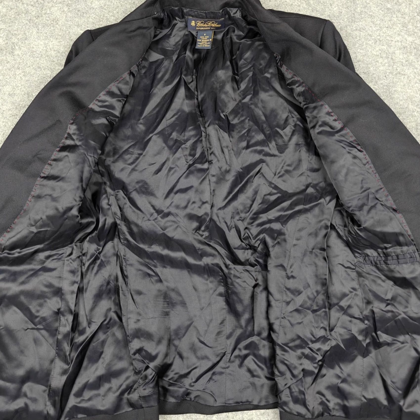 Brooks Brothers Brooks Brothers Blazer Womens 4 Black Wool One Button Lined Suit Jacket Workwear Size S / US 4 / IT 40 - 4 Thumbnail