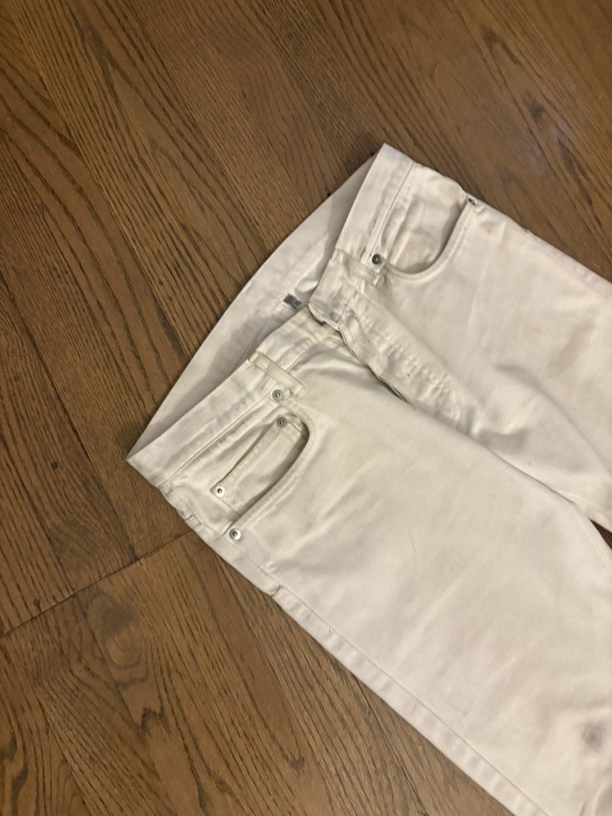 Hedi Slimane DIOR HOMME hedi Slimane 06 white runway jeans Size US 30 / EU 46 - 4 Thumbnail