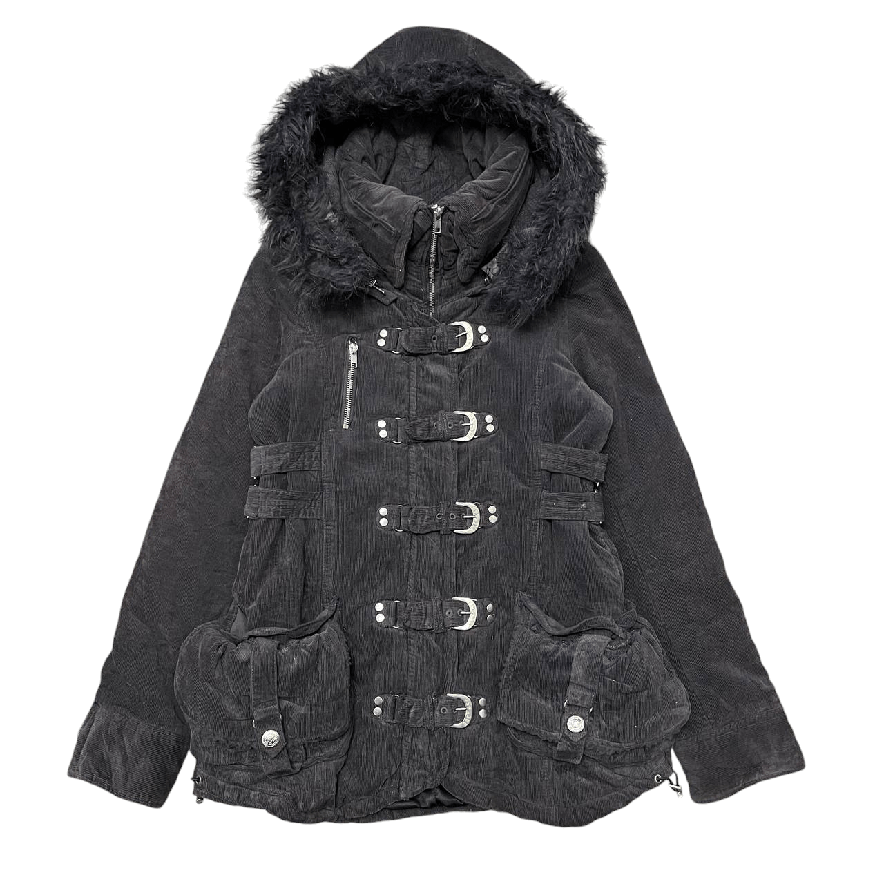 Japanese Brand Vintage Backs Bono Bondage Boa Fur Hooded Padding Jacket Size US S / EU 44-46 / 1 - 1 Thumbnail