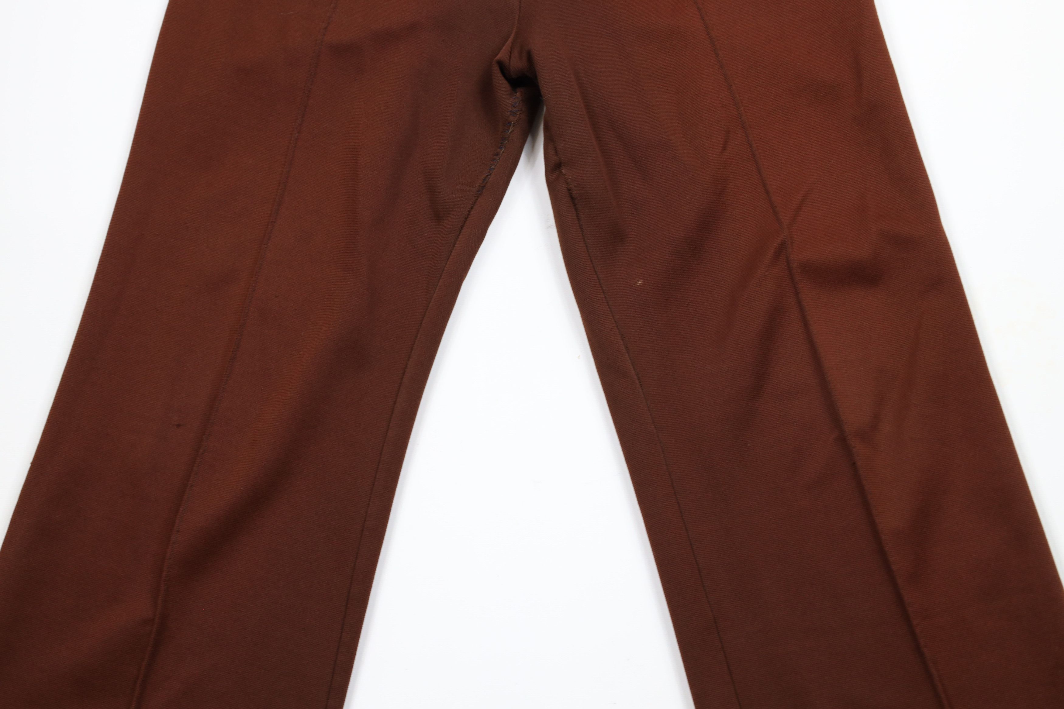 Vintage Vintage 70s Sun Faded Knit Bell Bottoms Pants Brown USA Size 38" / US 16 / IT 52 - 3 Thumbnail