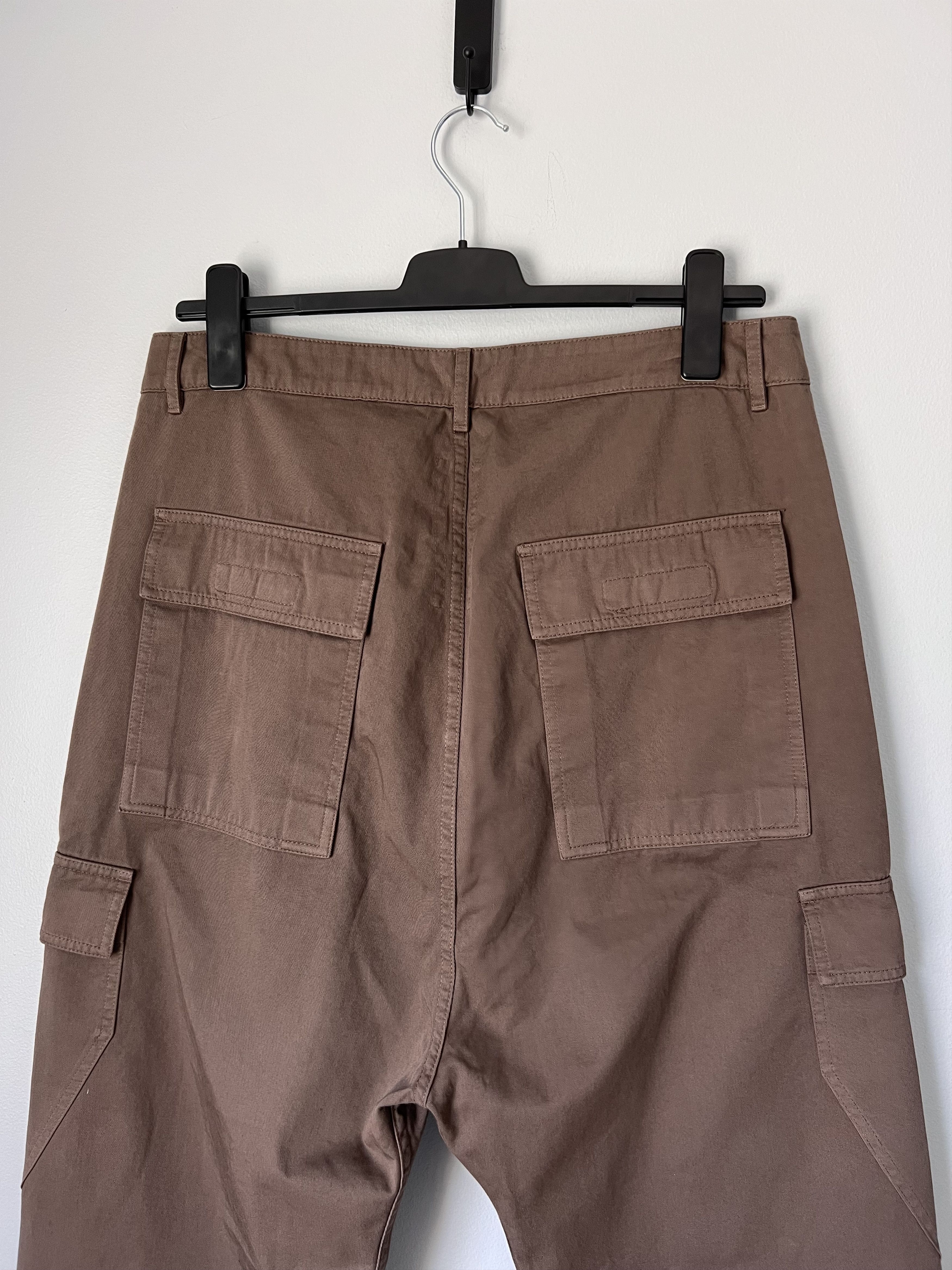 Rick Owens Drkshdw Rick Owens DRKSHDW Cargo Trousers in Dust Brown Size US 35 - 5 Thumbnail
