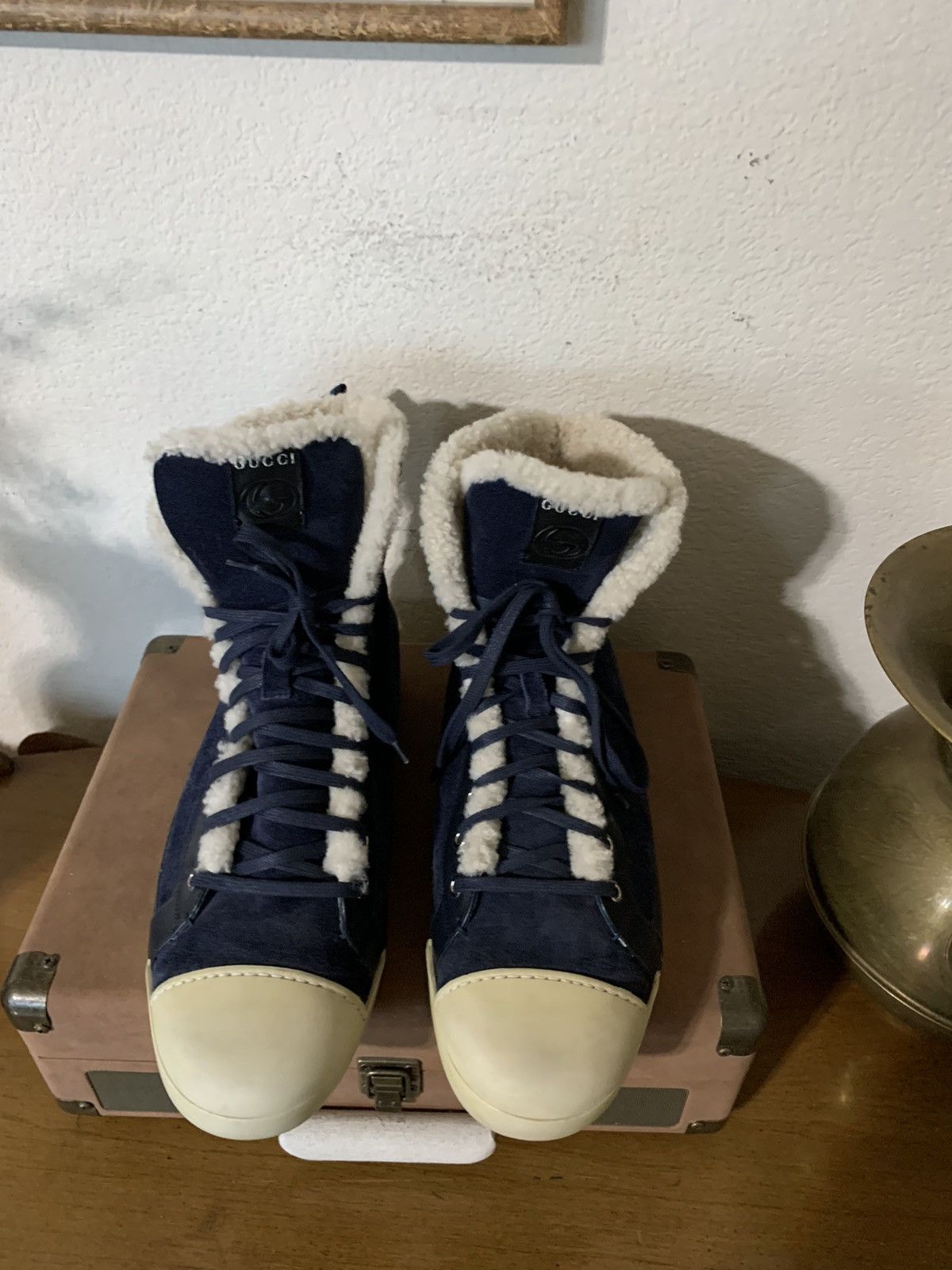 Suede Shearling Fashion Sneakers