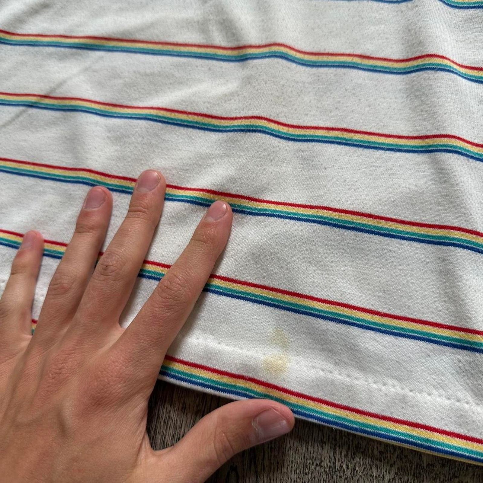 Vintage Vintage 70s 80s Retro Striped USA Polo Fitted Shirt Top Size XS / US 0-2 / IT 36-38 - 5 Thumbnail