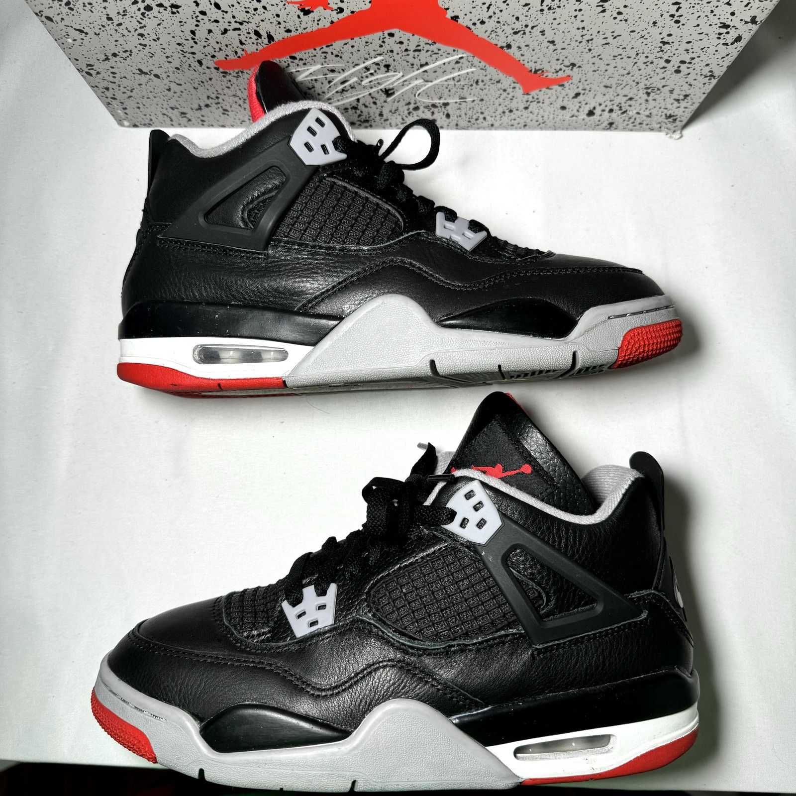 Jordan Brand × Nike Size 7 - Air Jordan 4 Retro GS Bred Reimagined Men's Shoes Size US 6 / EU 39 - 2 Thumbnail