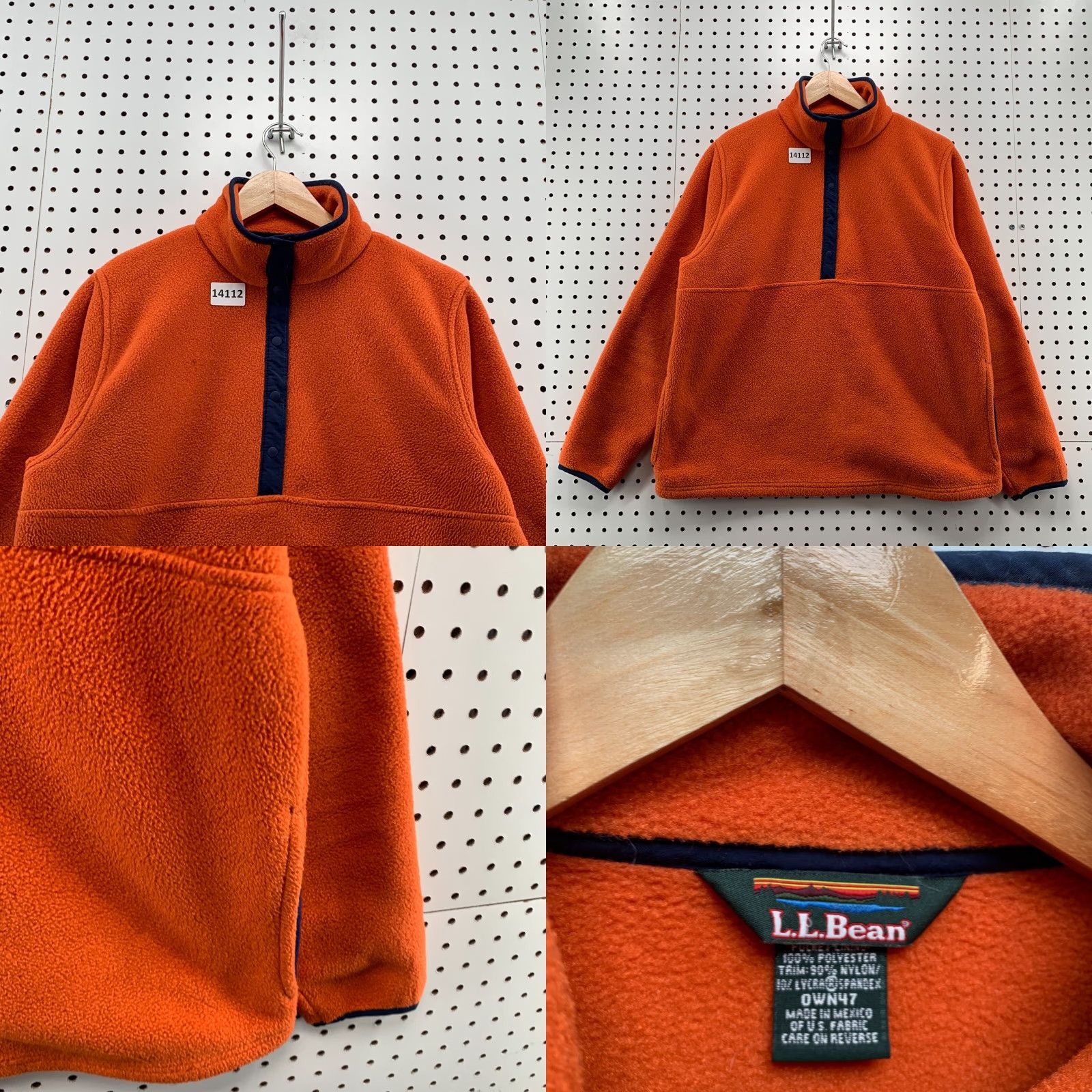 Vintage VINTAGE L.L. Bean Fleece Sweater 1/4 Snap Orange Womens Small Pullover Long Sleeve Size S / US 4 / IT 40 - 8 Thumbnail