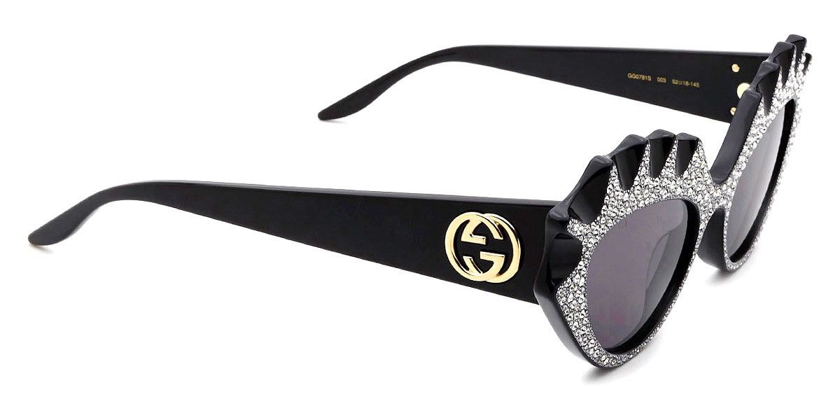 Designer × Gucci × Swarovski Gucci Cat Eye Swarovski Diamond Studded Designer Sunglasses Size ONE SIZE - 13 Thumbnail