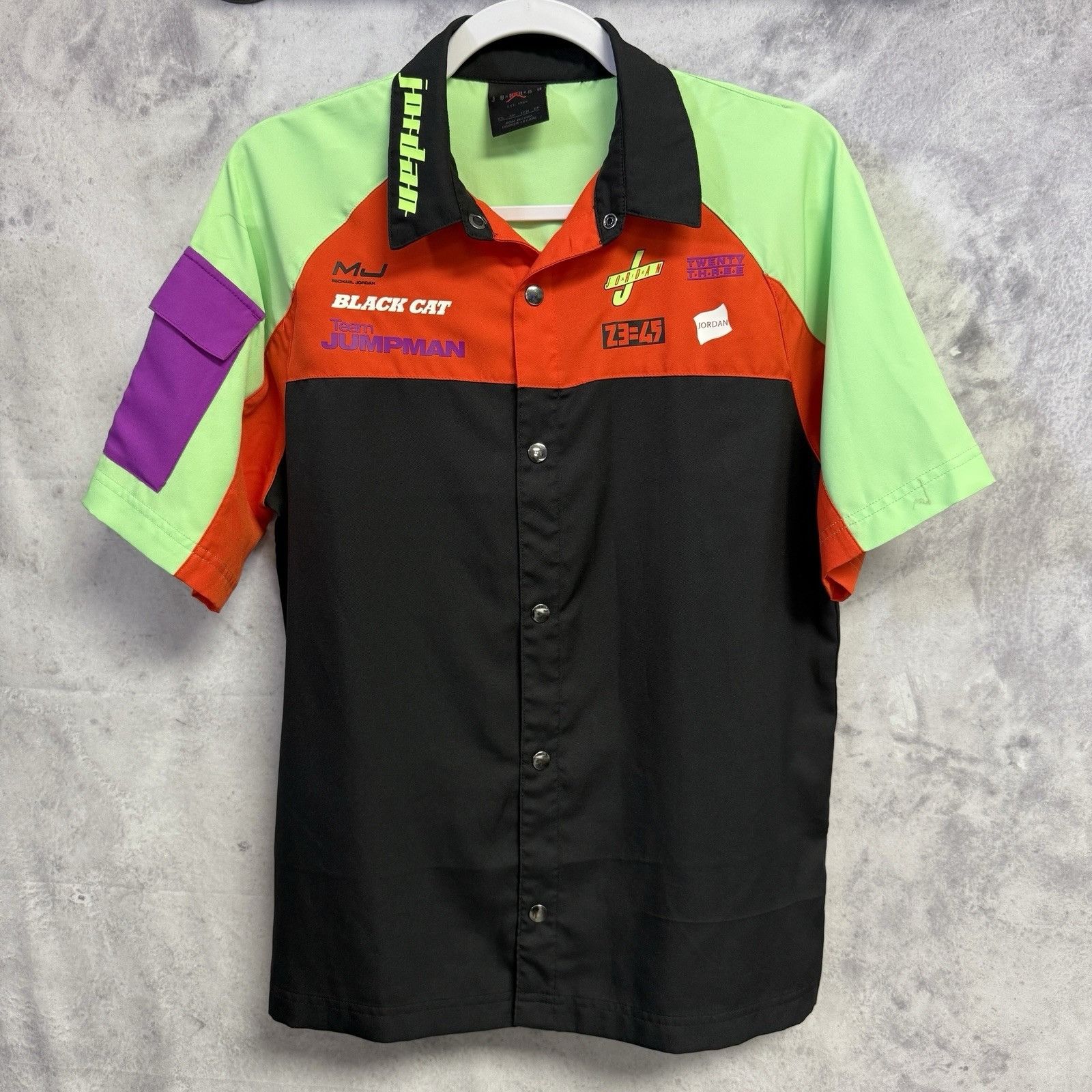 Jordan Brand Jordan Race Team Button Up Shirt Mens XS Short Sleeve Snap R Size US XS / EU 42 / 0 - 1 Thumbnail