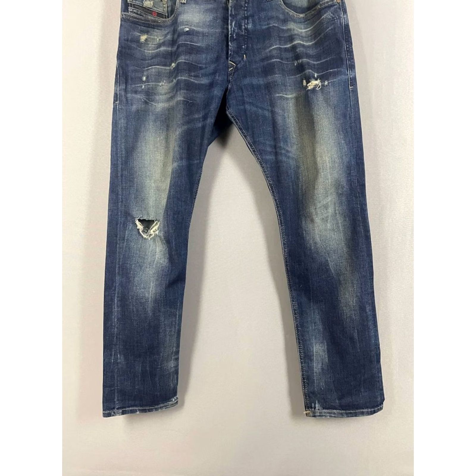 Diesel Diesel Jeans Tepphar Jeans Carrot Regular Blue Cotton Denim 5-Pocket 36w 29in Inseam Mens Standards Size US 32 / EU 48 - 7 Thumbnail