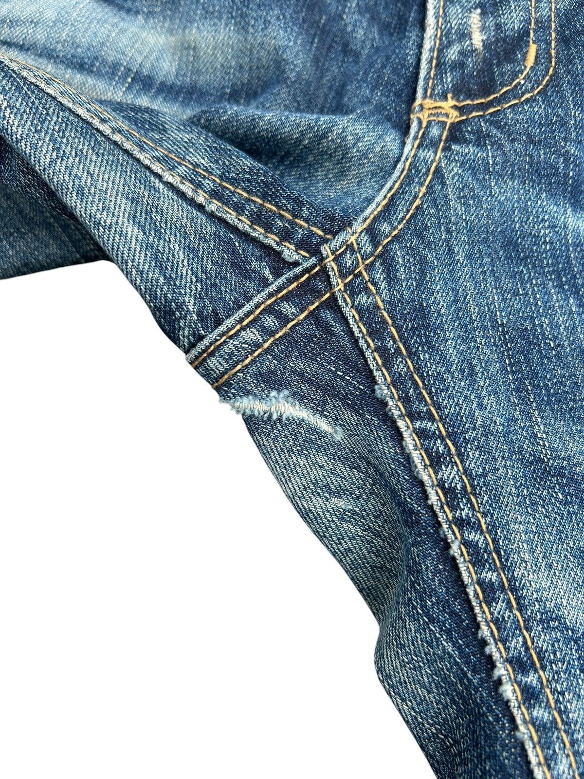 Kapital YOSHITOMO NARA LOLITA Exotic Vintage Distressed Denim Jeans Size US 34 / EU 50 - 16 Thumbnail
