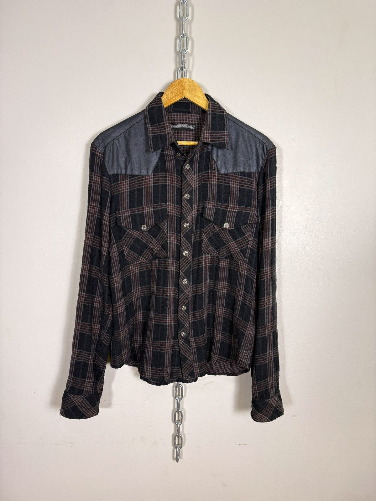 Chrome Hearts VINTAGE CHROME HEARTS RED CROSS PATCH FLANNEL Size US M / EU 48-50 / 2 - 2 Thumbnail