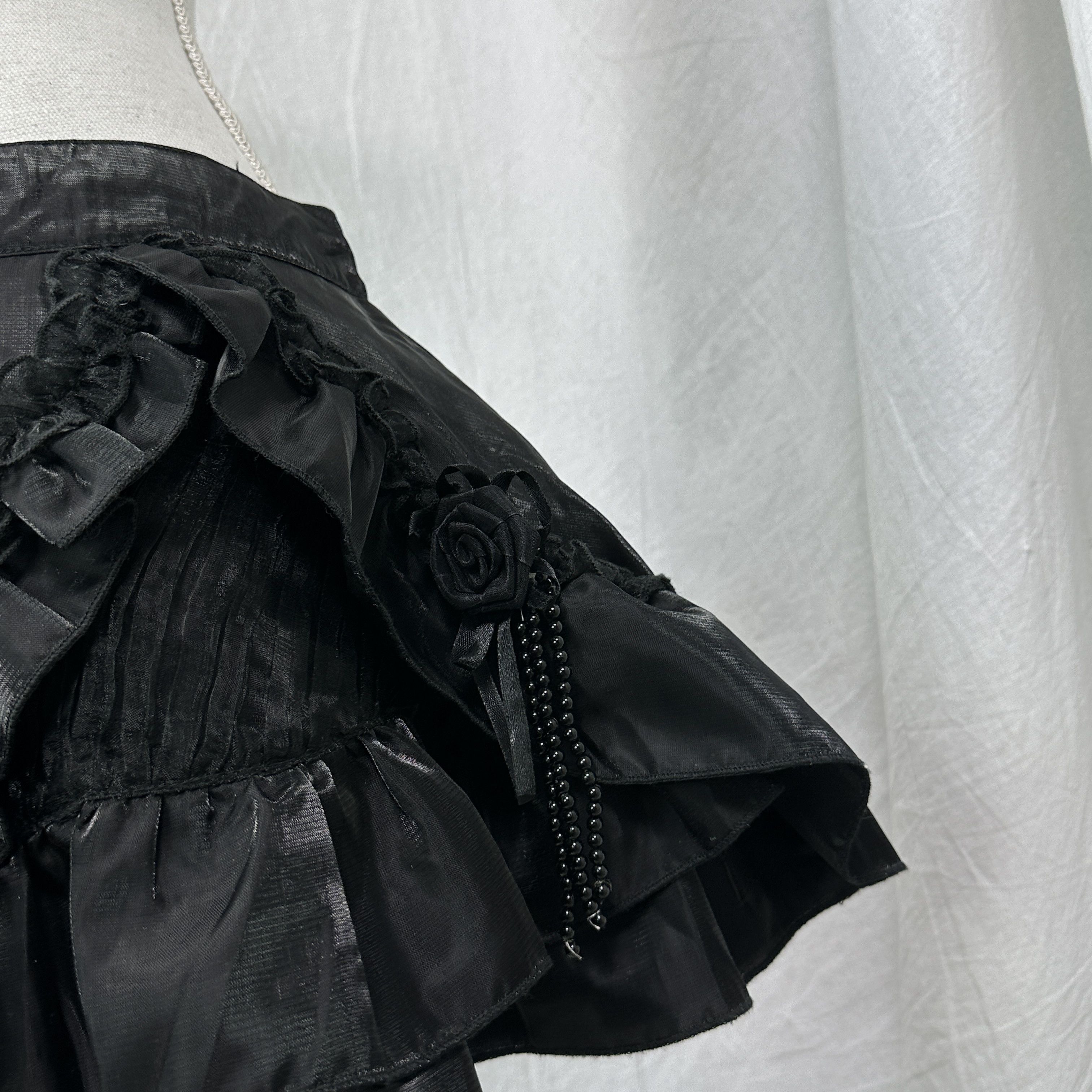 Vintage Vintage Avant Garde Opium Living Dead Souls Mini Skirt 00s Size 26" / US 2 / IT 38 - 6 Thumbnail