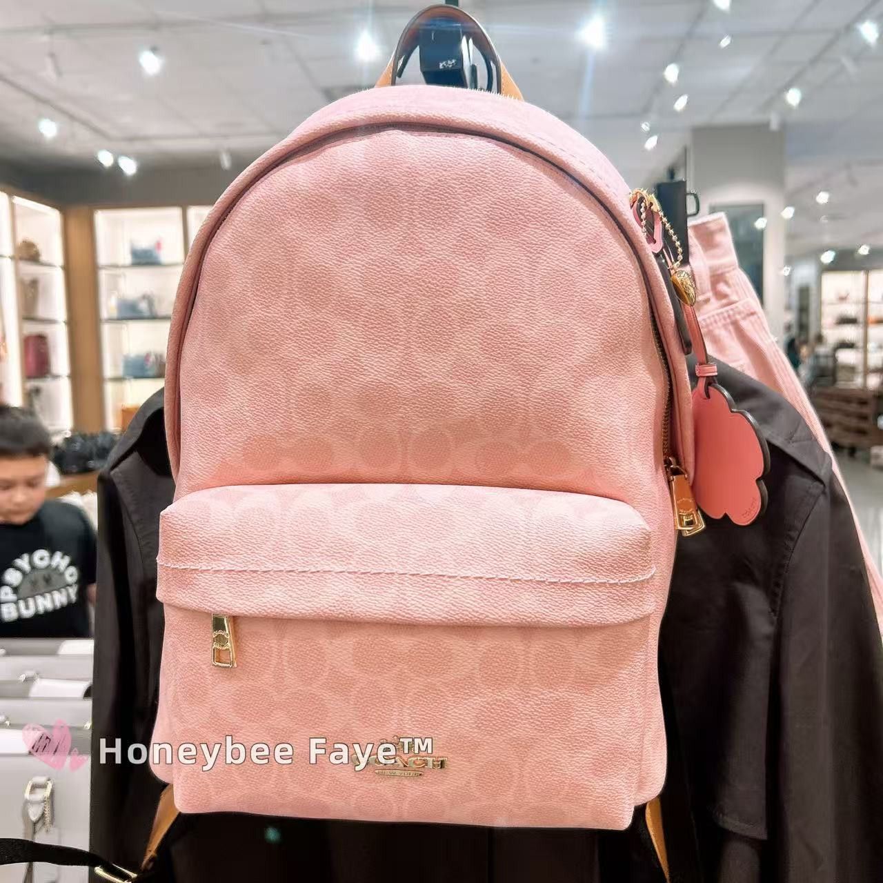 Coach Taylor Small Backpack In Signature Canvas With Charms CEF46 Size ONE SIZE - 2 Thumbnail