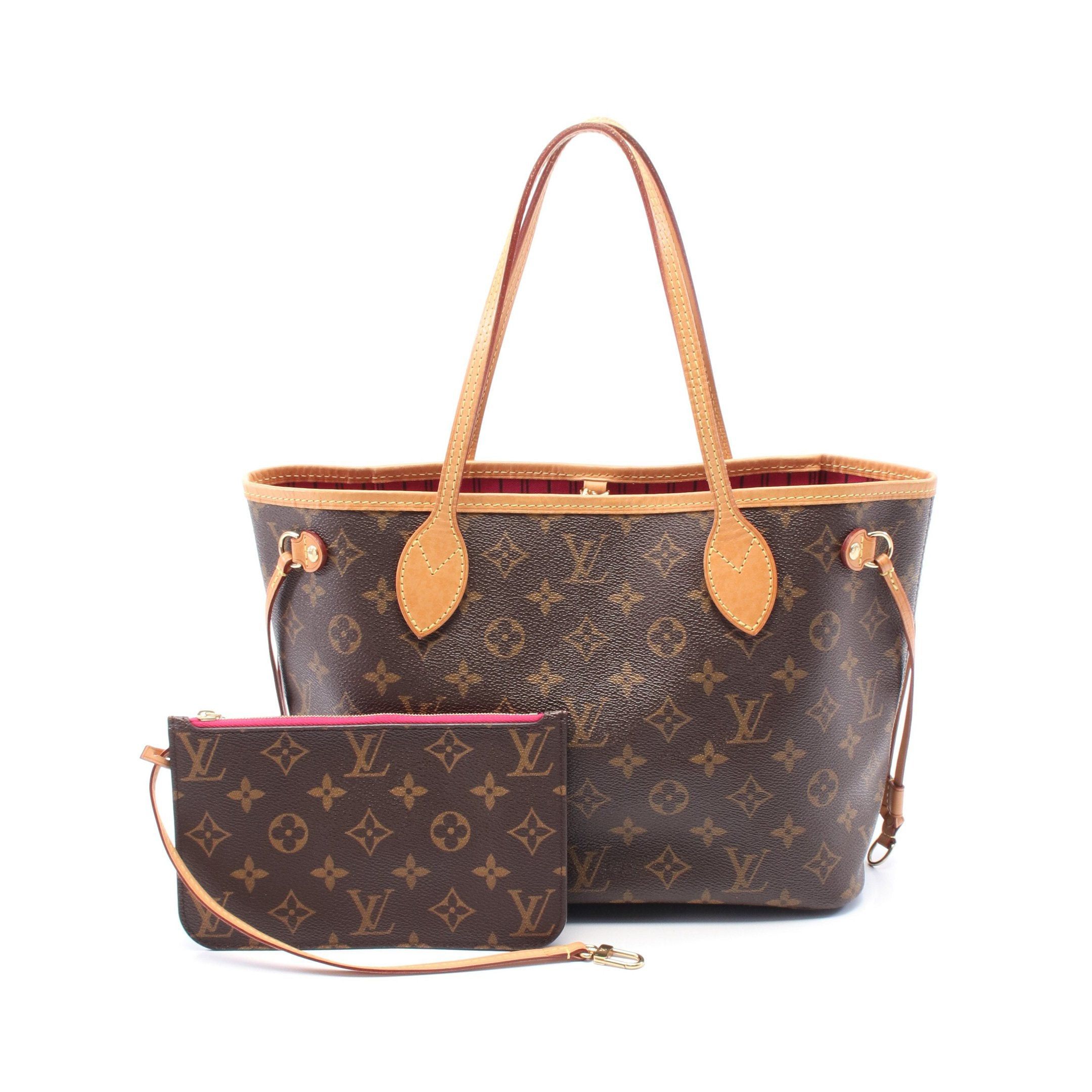 Louis Vuitton Neverfull Pm Monogram Pivoine Handbag Tote Bag Leather Brown, Women's