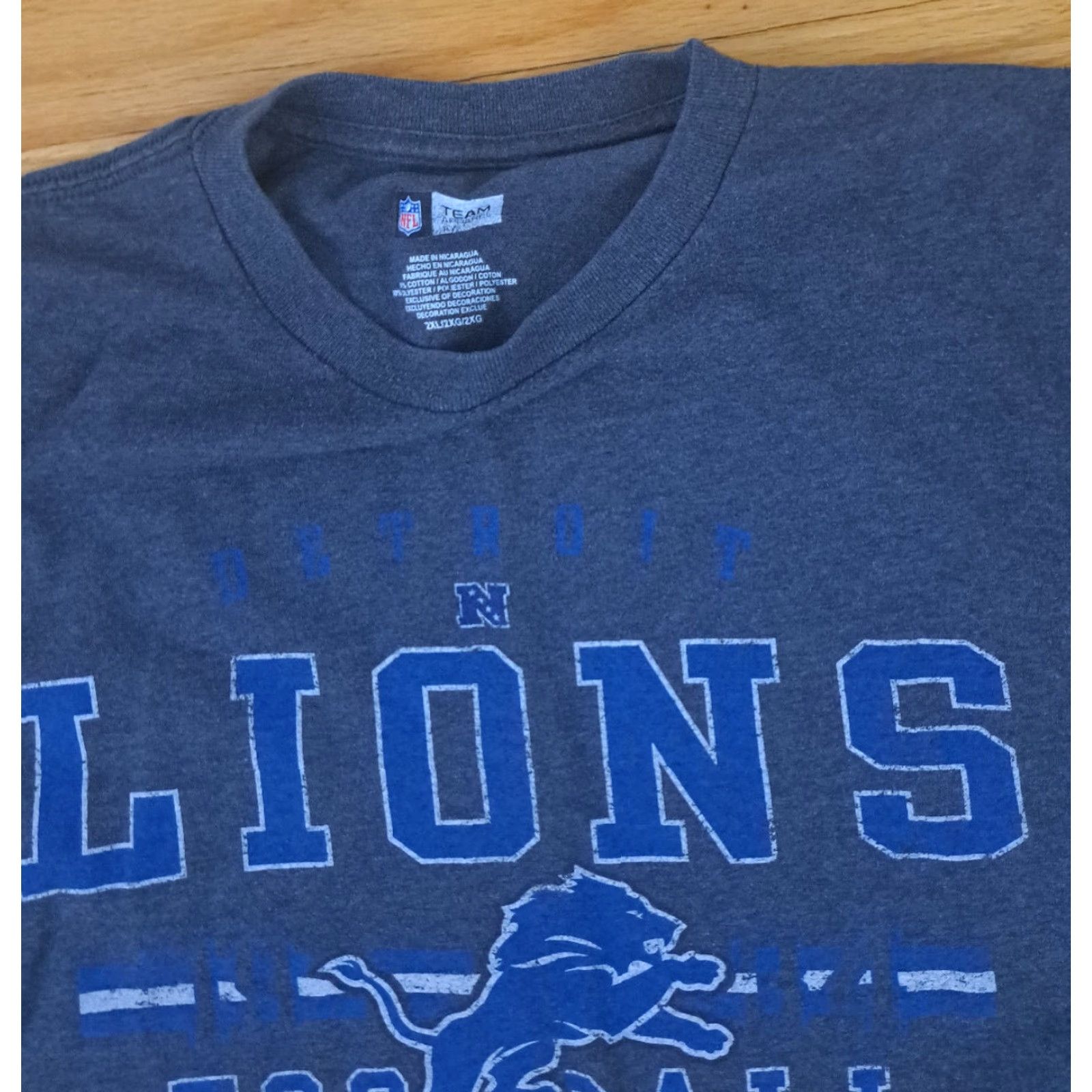 NFL NFL Detroit Lions Football T-Shirt 2XL Black Unisex Adults Night Train Football Theme Mens/Womens? Size US XXL / EU 58 / 5 - 4 Thumbnail