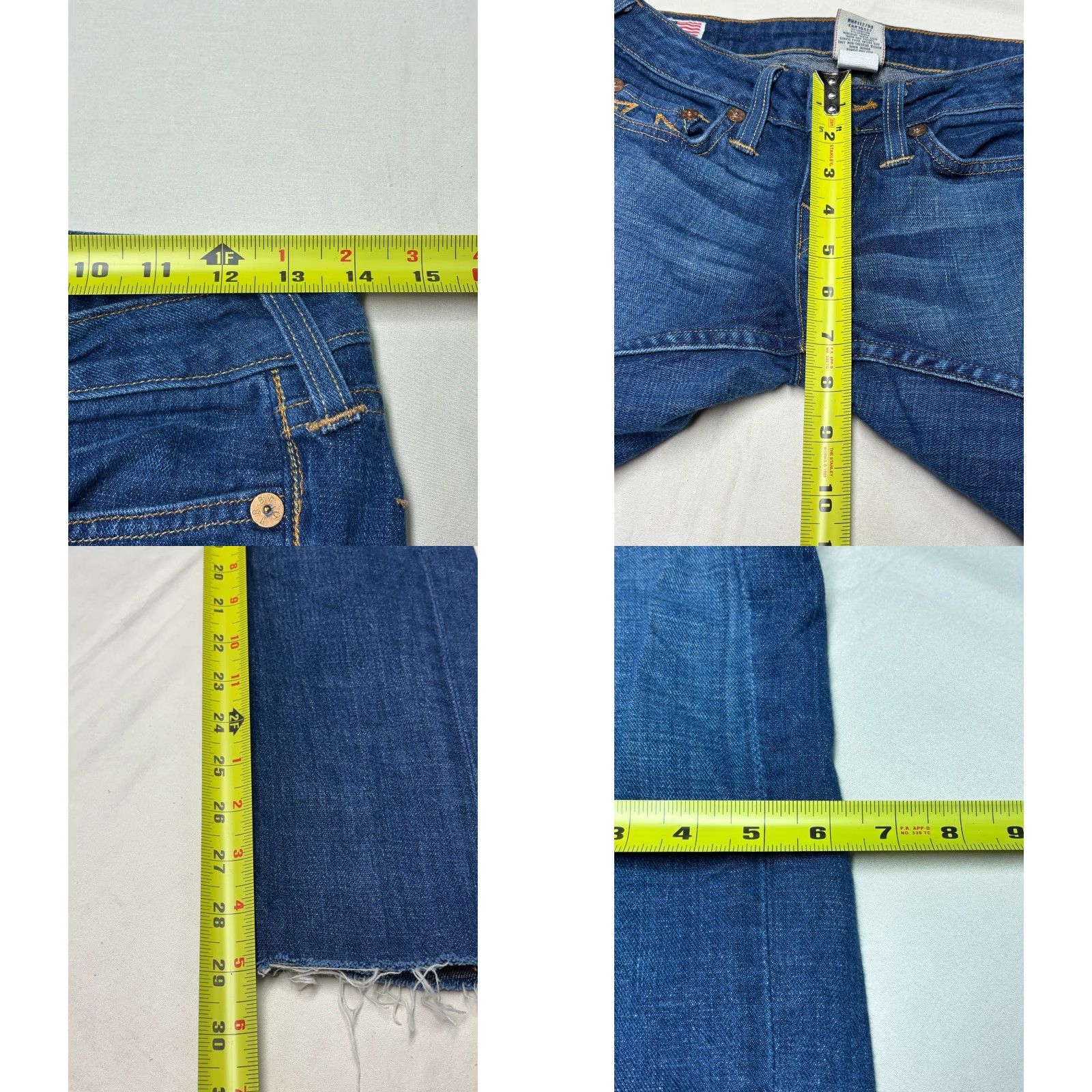 True Religion VINTAGE True Religion Stella Skinny Jeans Womens 26X29 Blue Medium Wash USA Embroidered Pockets Stretch Y2K Women 26 29in Size 26" / US 2 / IT 38 - 9 Thumbnail