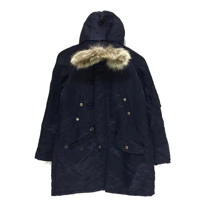 Japanese Brand Vintage FLORENT RELAX Coyote Fur Parka Hoodie Jacket Size M / US 6-8 / IT 42-44 - 1 Thumbnail