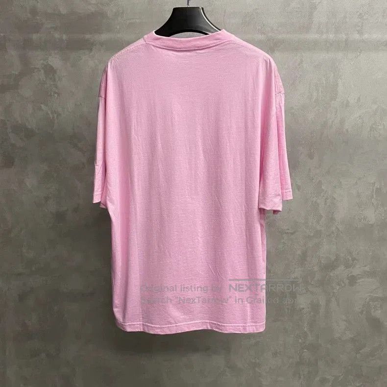 Balenciaga Balenciaga Pink Logo Print Short Sleeve. Size US M / EU 48-50 / 2 - 2 Thumbnail