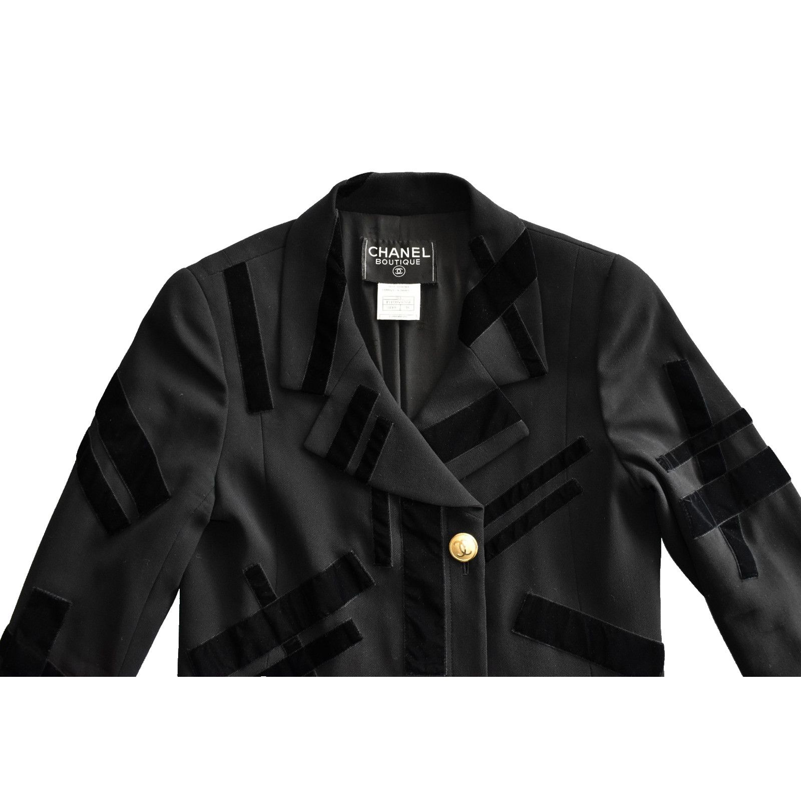 Chanel CHANEL BOUTIQUE 98A Wool Velvet Patch Logo Buttons Blazer 38 Size XS / US 0-2 / IT 36-38 - 6 Thumbnail