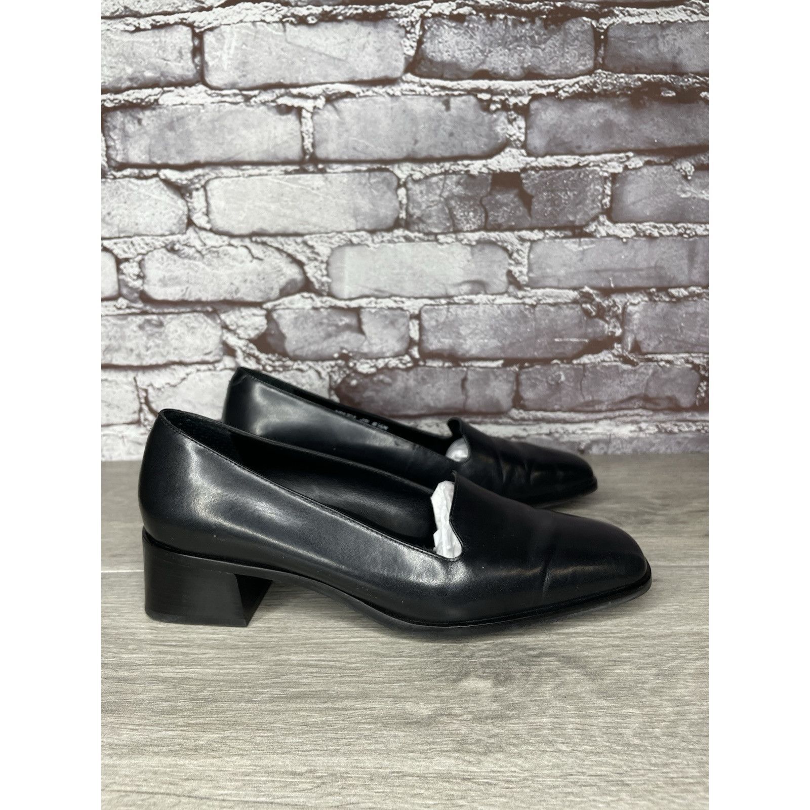 Rockport Rockport Black Leather Square Toe Casual Heel Shoes Women Sz Size US 8.5 / IT 38.5 - 15 Thumbnail