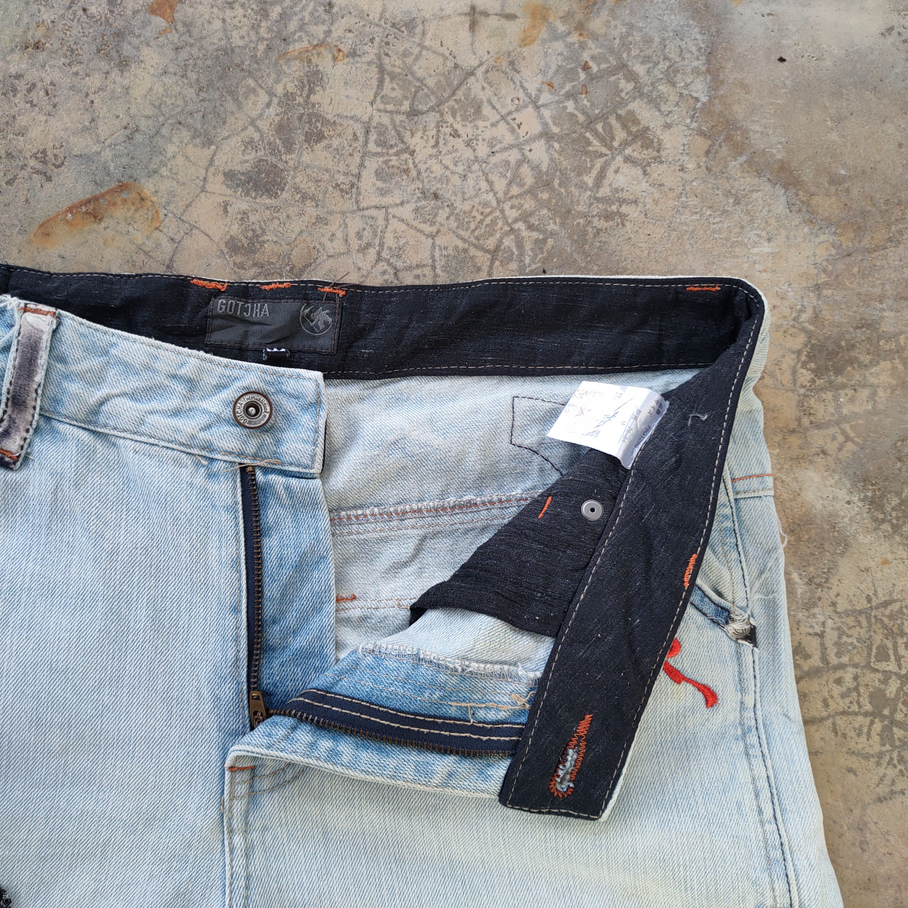 Vintage Gotcha patch light blue jeans pants