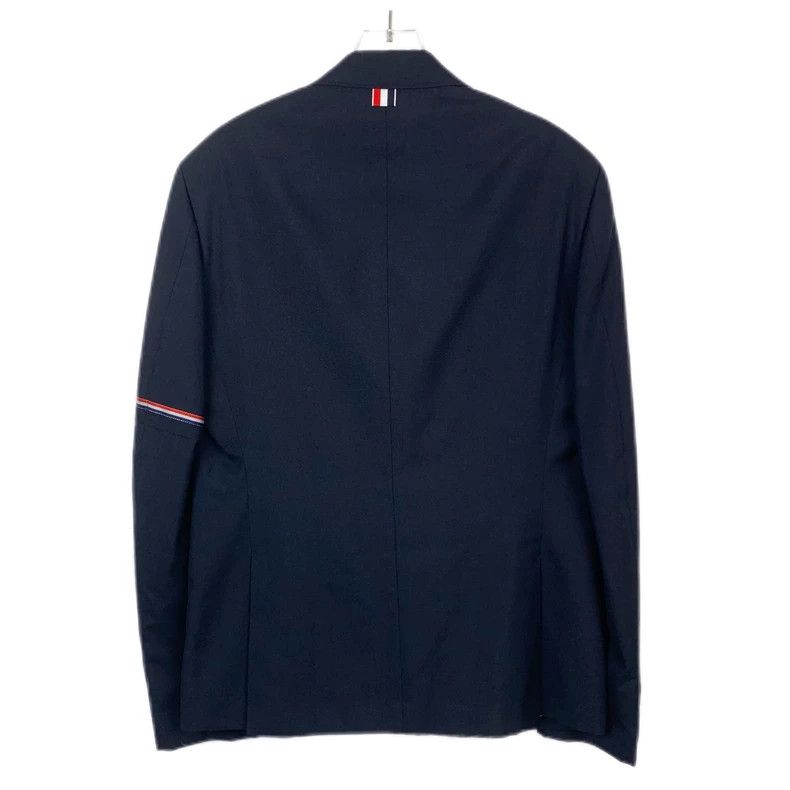 Thom Browne Thom Browne Dark blue single-sleeved gold-button wool suit Size US XL / EU 56 / 4 - 2 Thumbnail
