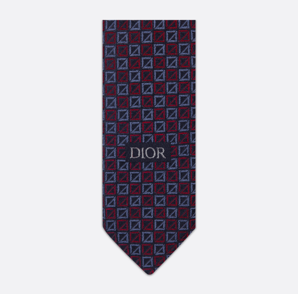 Dior o1w1db10625 Size: OS / Micro CD Diamond Tie in Blue/Red Size ONE SIZE - 2 Thumbnail