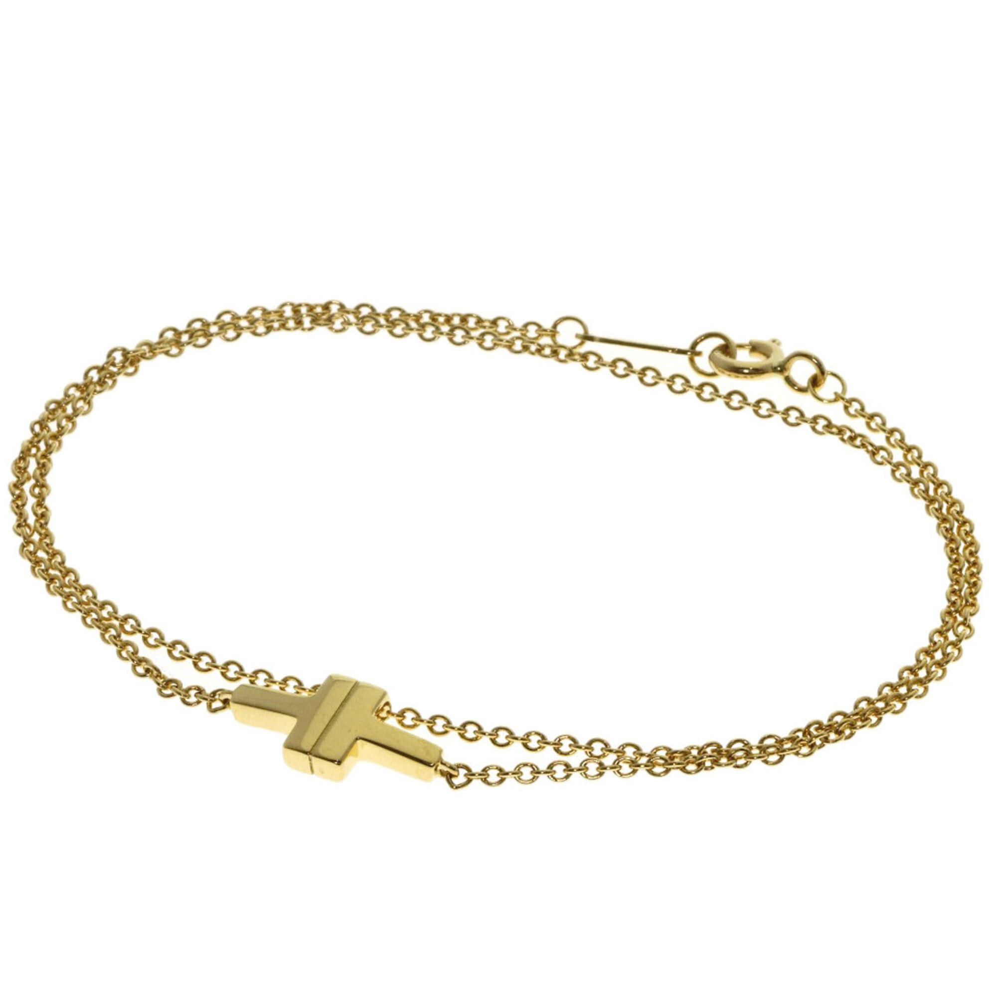 Tiffany & Co. Tiffany & Co. T TOW Double Chain Bracelet, 18K Yellow Gold, Women's. Size ONE SIZE - 1 Thumbnail