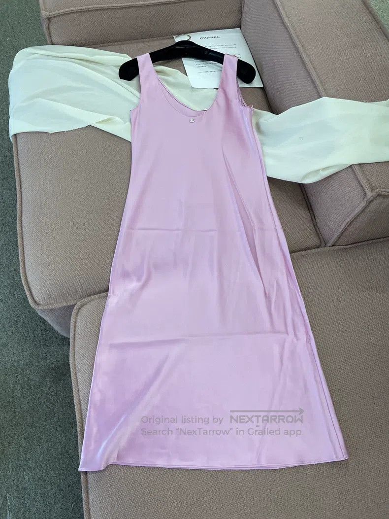 Chanel Chanel 23P pink silk satin dress Size XS / US 0-2 / IT 36-38 - 3 Thumbnail