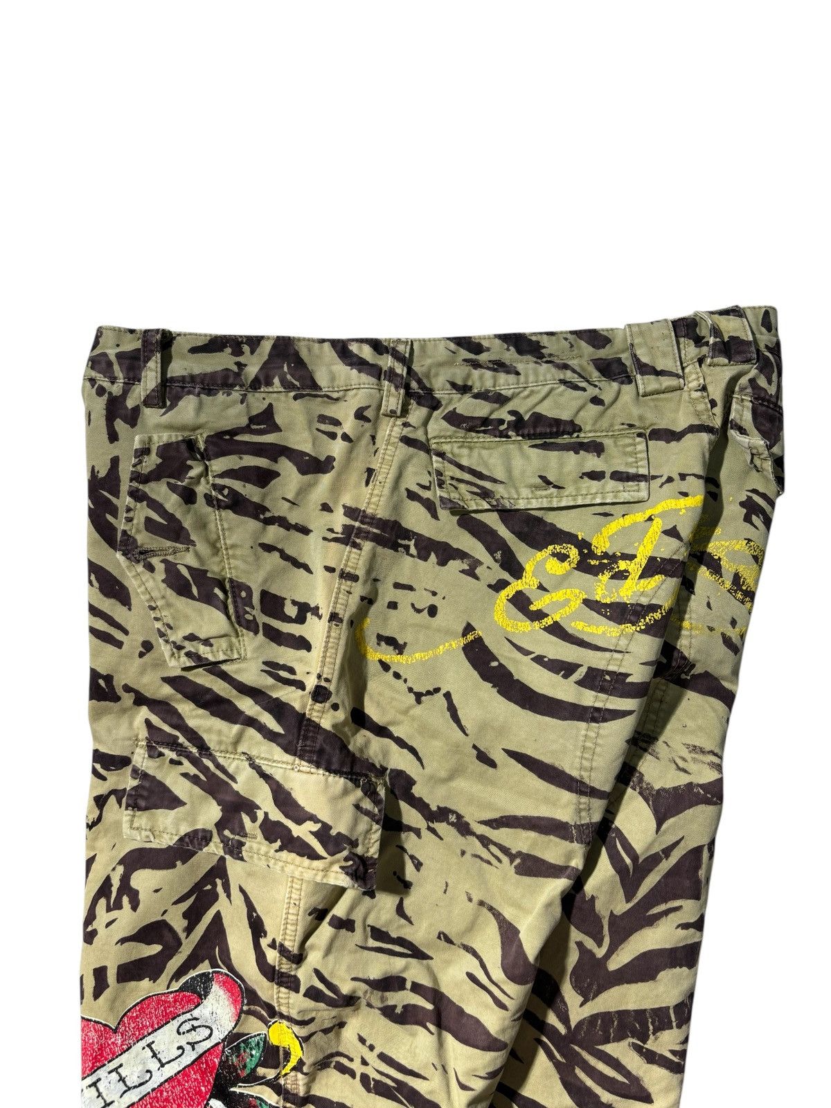Ed Hardy Y2K Ed Hardy Tiger Printed Camo Cargo Pants Baggy RARE Rap Size US 34 / EU 50 - 8 Thumbnail