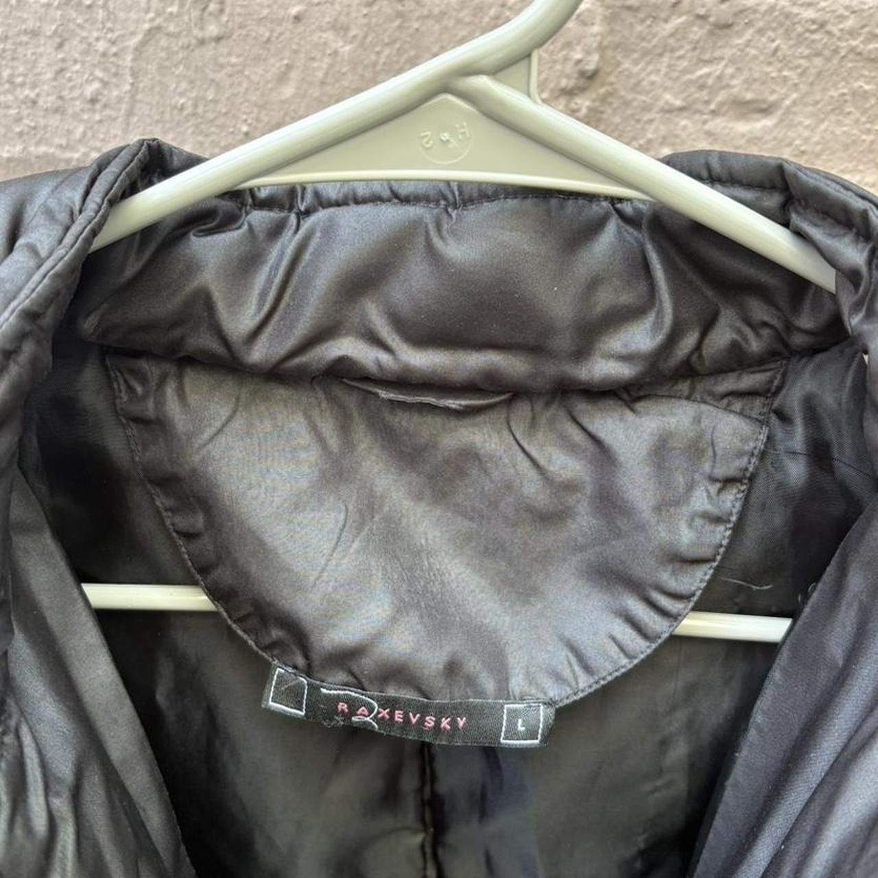 Other Y2K Black Moto Biker Detachable Zip Hood Puffer Jacket Size L / US 10 / IT 46 - 4 Thumbnail
