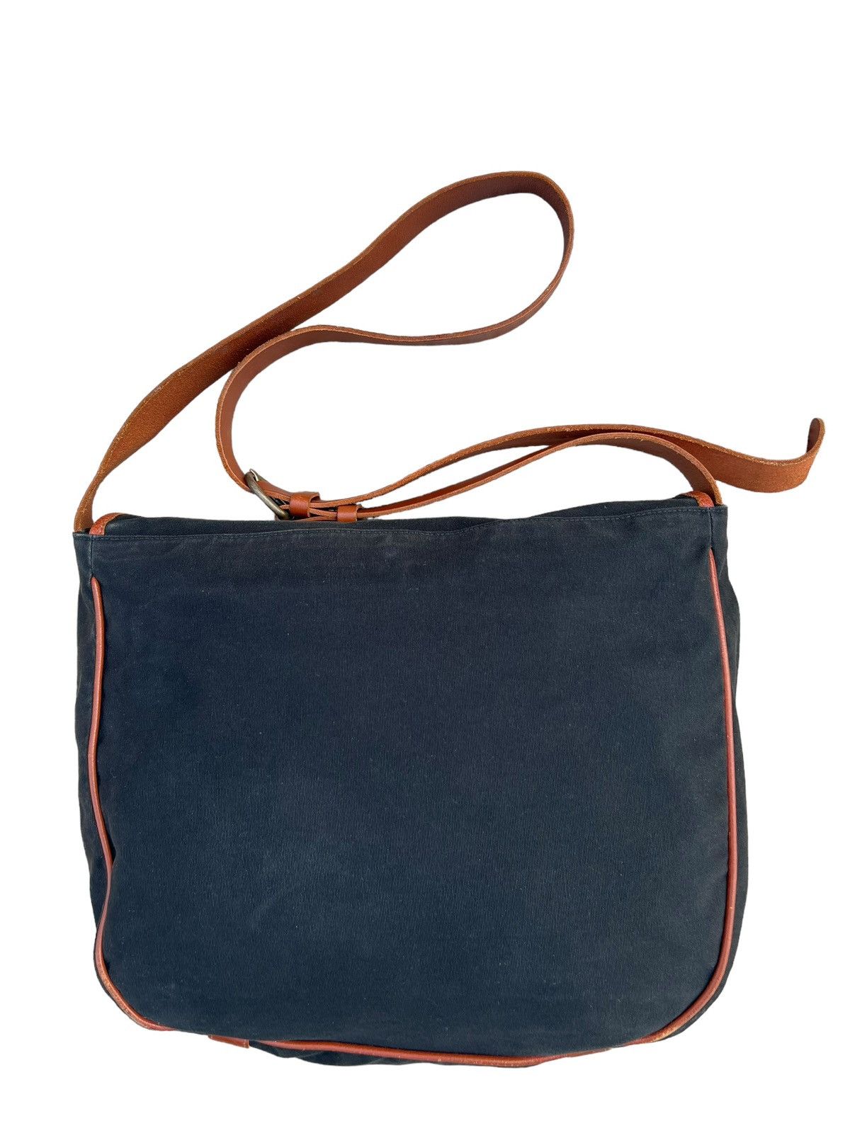 Il Bisonte × Leather Vintage il Bisonte Black Cotton Leather Messenger Bag Size ONE SIZE - 6 Thumbnail
