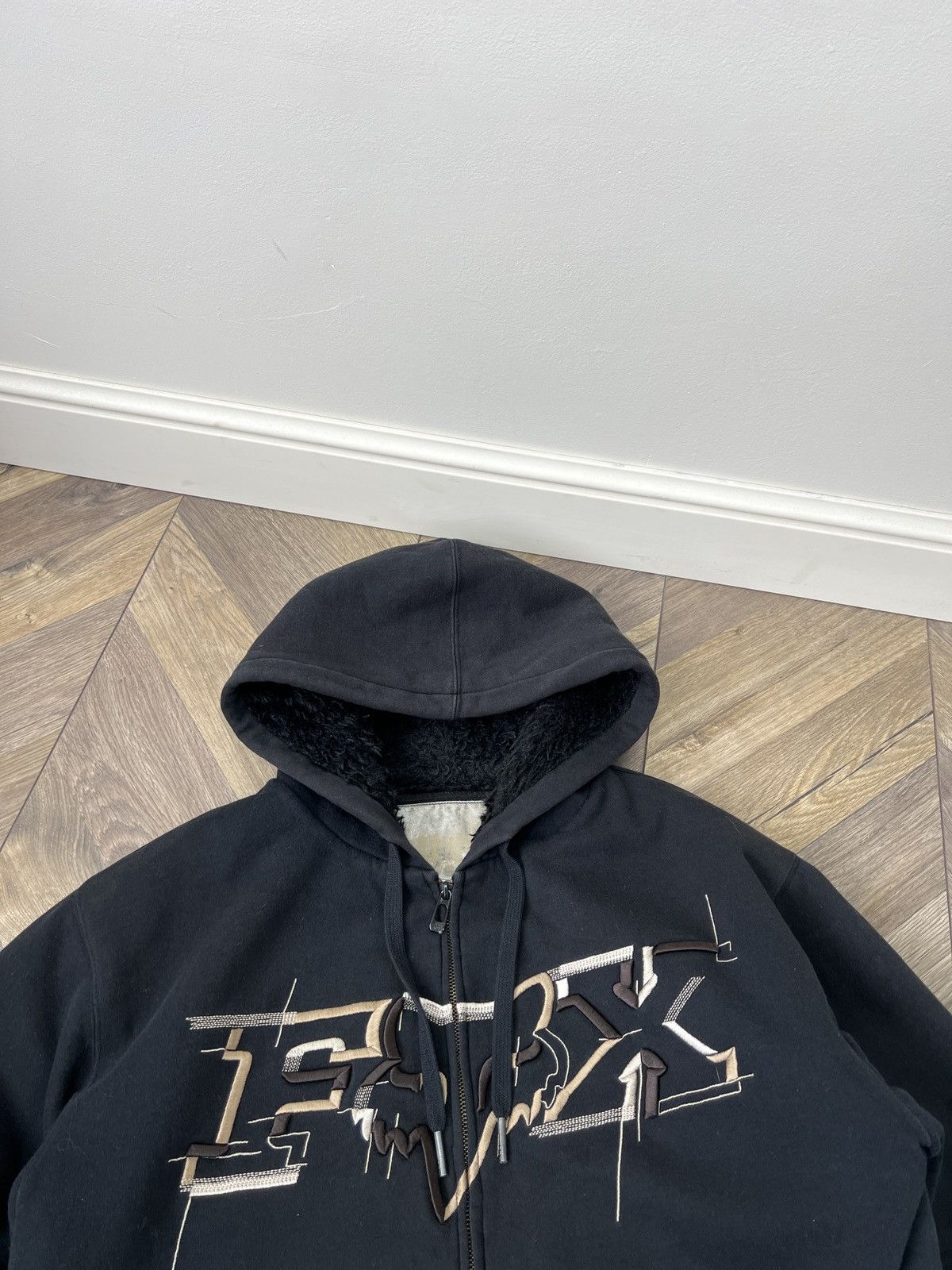 Fox Racing Vintage Fox Racing Black Zip-Up Heavy Jacket Streetwear Size US L / EU 52-54 / 3 - 9 Thumbnail