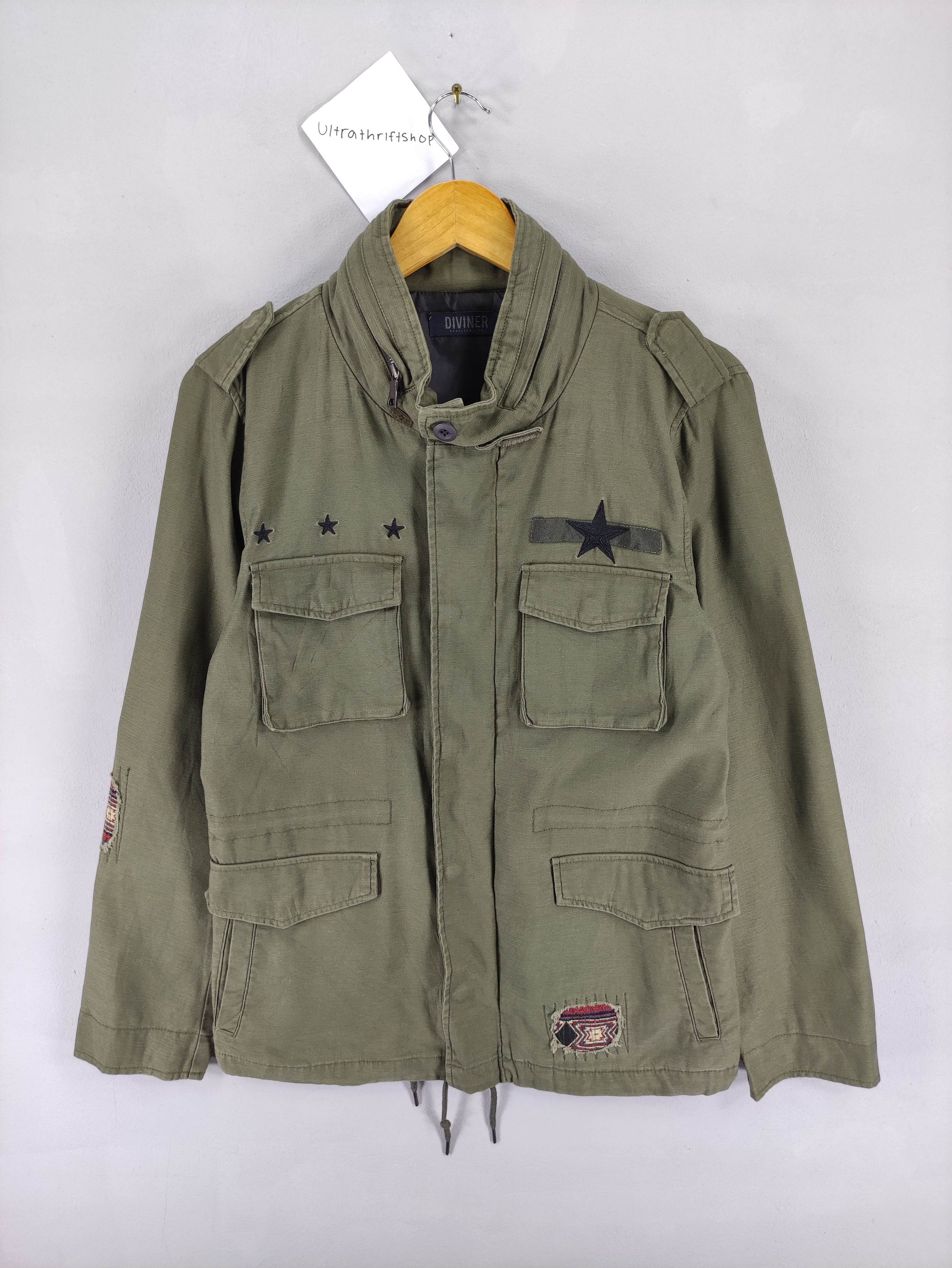 Japanese Brand Vintage Diviner Military Style Jacket Zipper With Hoodie Size US M / EU 48-50 / 2 - 1 Thumbnail