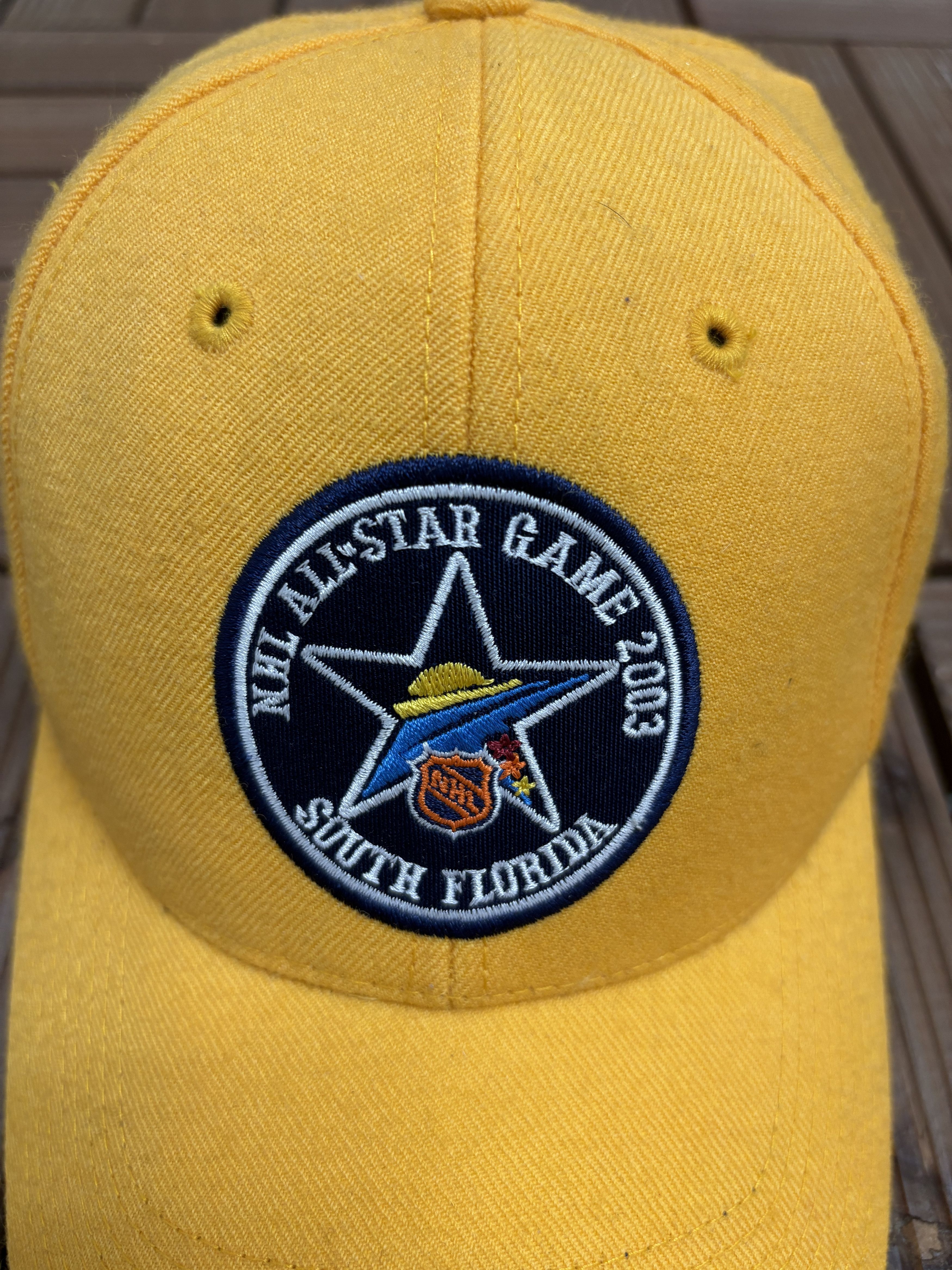 Nike × Vintage NHL All-Star Game 2003 South Florida Vintage Yellow Hat Cap Size ONE SIZE - 3 Thumbnail