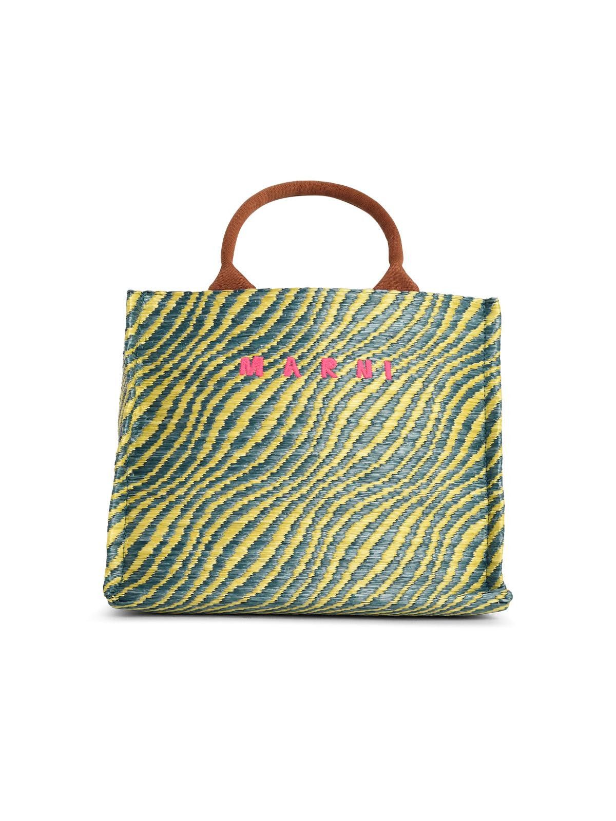 Marni MARNI Small 'Tote' Bag In Multicolor Natural Raffia Effect Fabric Size ONE SIZE - 1 Thumbnail