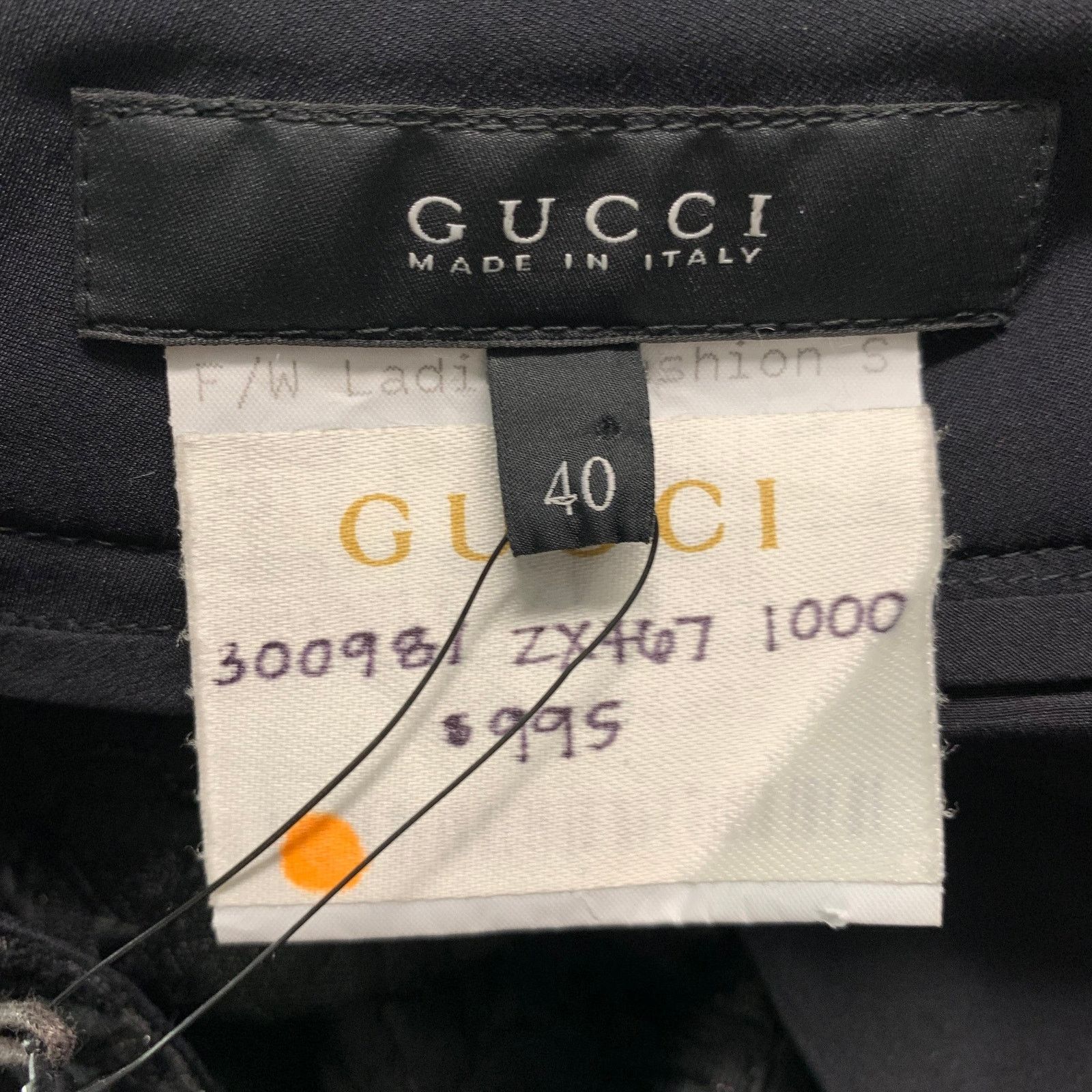 Gucci GUCCI Size 4 Black Rayon Blend Jacquard Low Rise Dress Pants Size 27" / US 4 / IT 40 - 5 Thumbnail