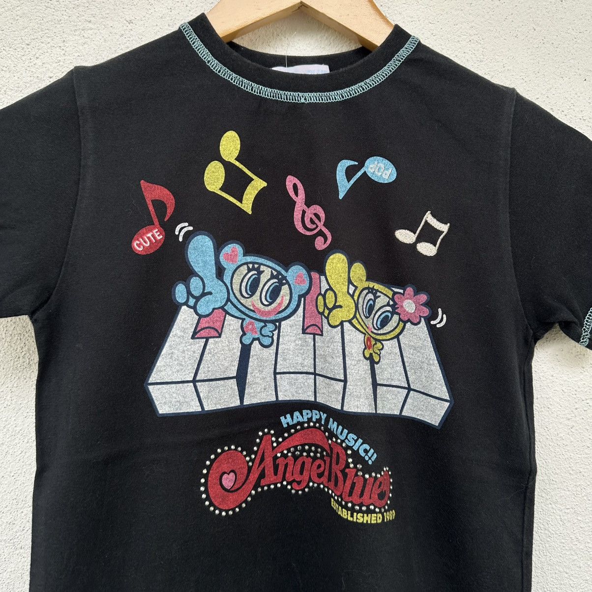 Angel Blue Angle Blue Happy Music Melody T Shirt Size M / US 6-8 / IT 42-44 - 2 Thumbnail