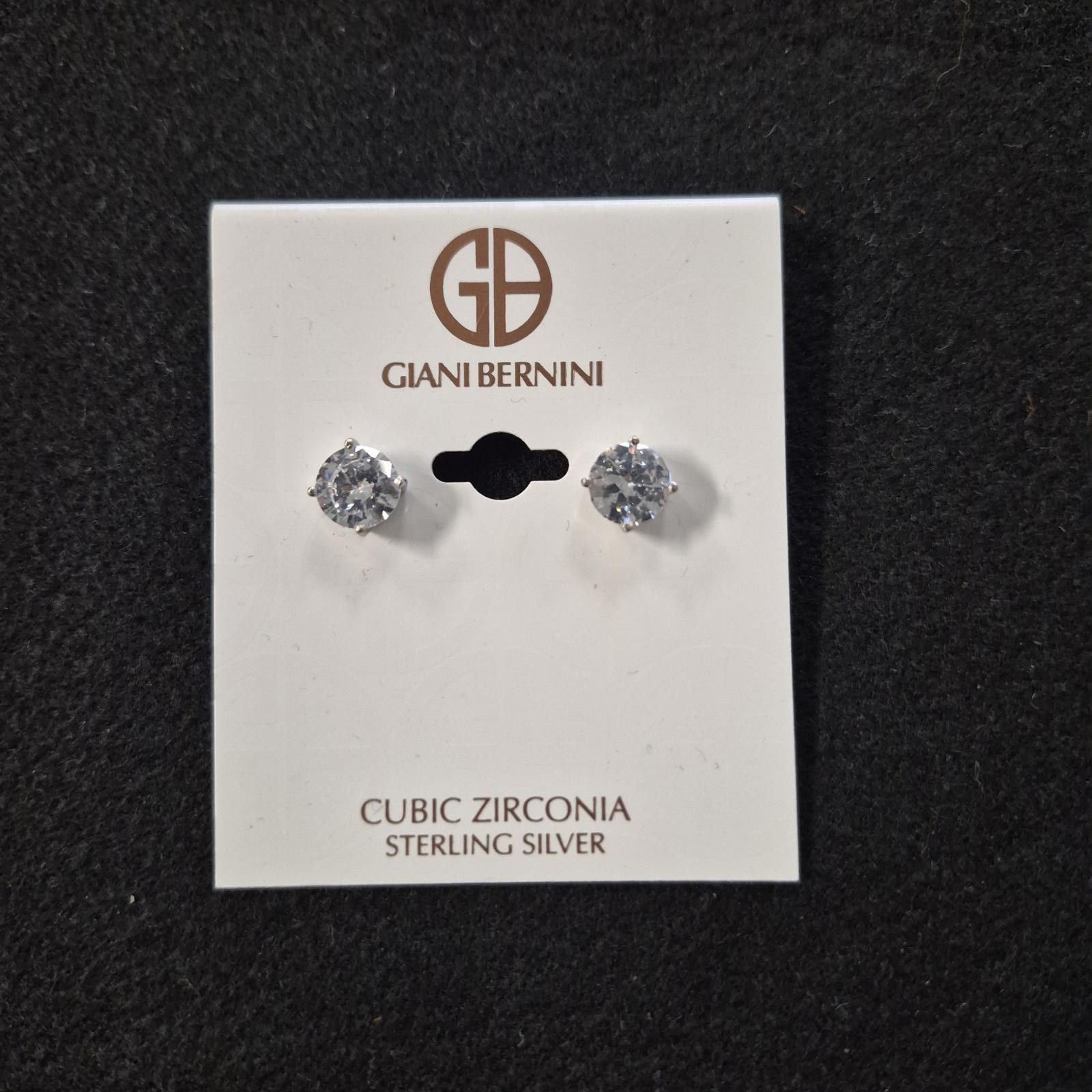 Giani Bernini Giani Bernini Cubic Zirconia Stud Earrings – Sterling Silver Size ONE SIZE - 2 Thumbnail