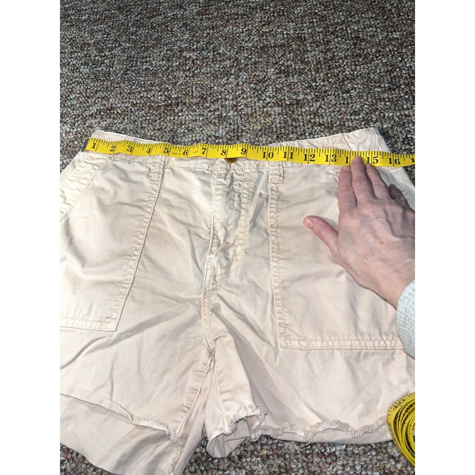 Madewell Madewell Women's Twill Shorts Mid Rise Pink Casual 24 Bohemian Summer Spring Pockets Size 42" / US 20 - 8 Thumbnail