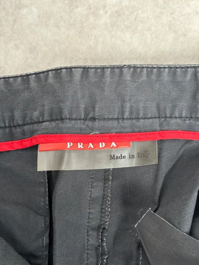 Prada 2000s Prada Black Nylon Cargo Pants with Zip-Off Leg Openings Size US 30 / EU 46 - 10 Thumbnail