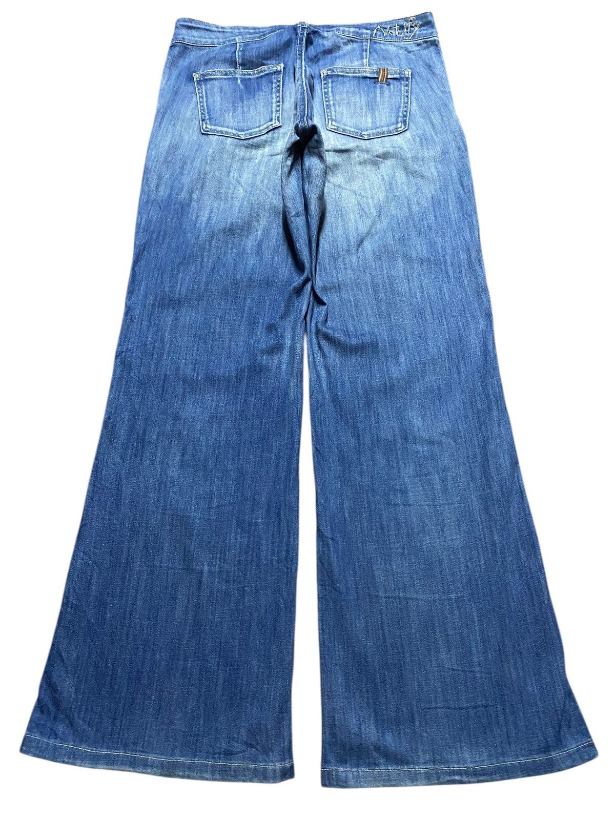 Japanese Brand Vintage Notify Blue Wash Distressed Baggy Jeans Size US 30 / EU 46 - 2 Thumbnail