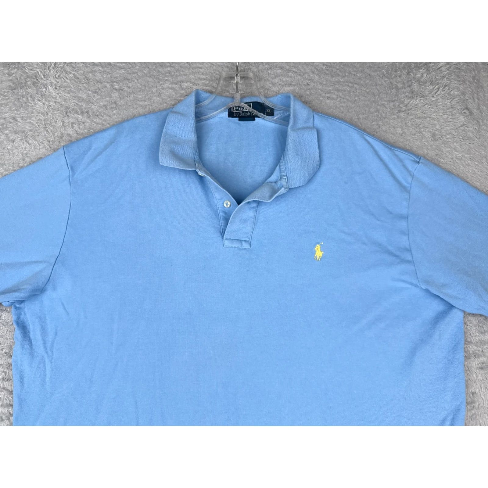 Ralph Lauren VINTAGE Ralph Lauren Polo Shirt Men XL Blue Short Sleeve 100% Cotton Polo Shirt Slim Fit 100% Cotton Logo Embroidered Button Collared Size US XL / EU 56 / 4 - 4 Thumbnail