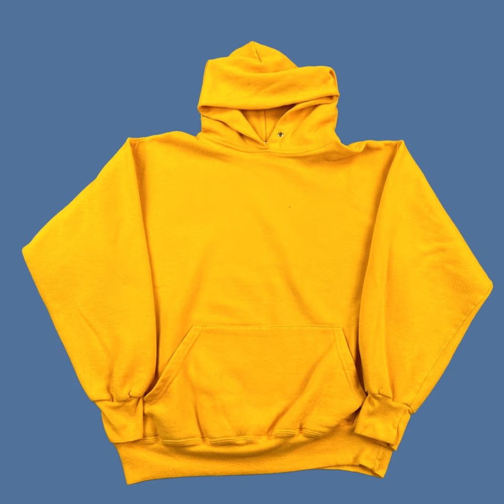 Vintage VINTAGE The Cotton Exchange Hoodie Mens M Yellow Pullover USA Made Y2K Size US M / EU 48-50 / 2 - 1 Thumbnail