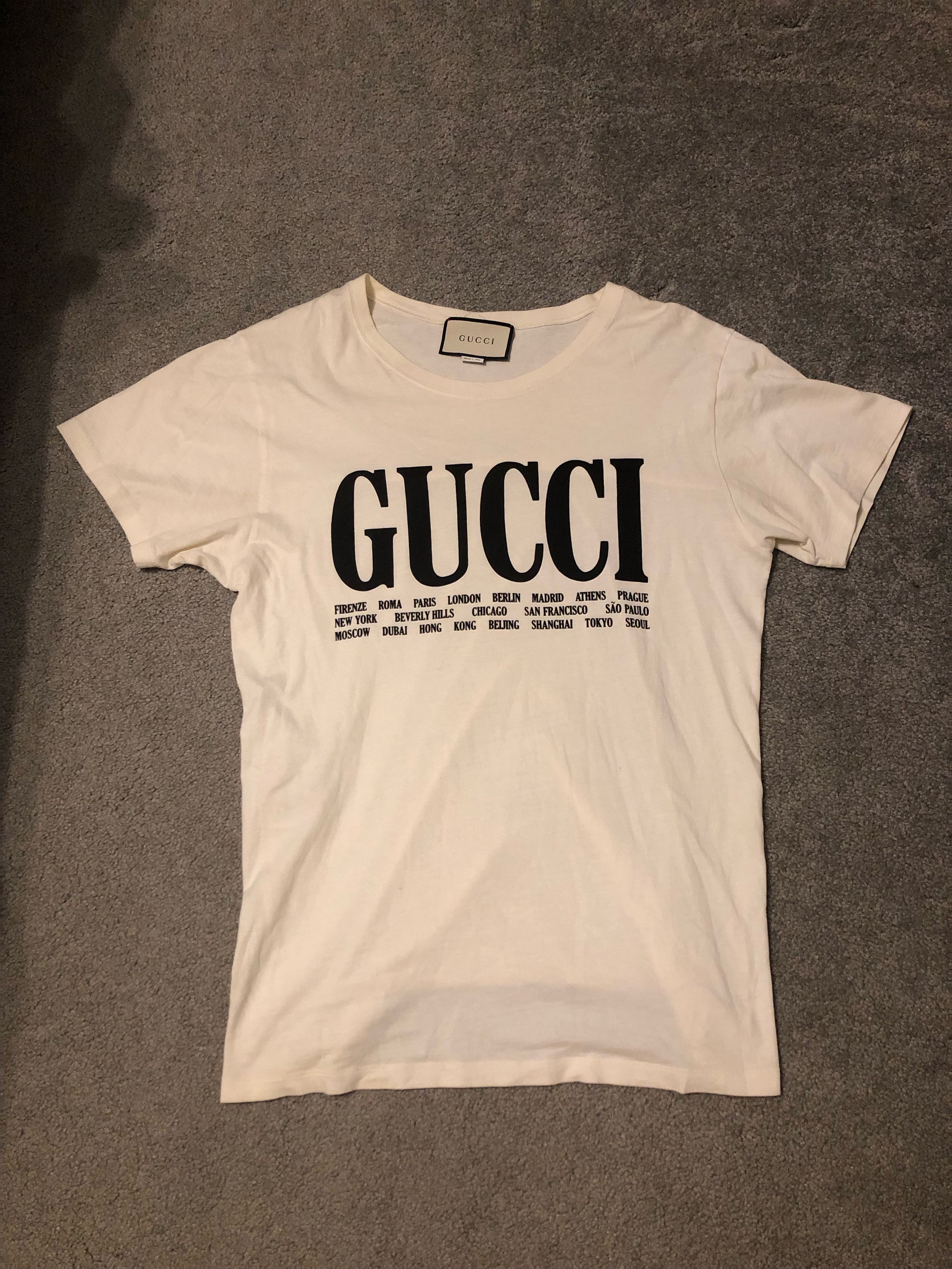 Gucci Gucci cities t shirt Size US M / EU 48-50 / 2 - 1 Thumbnail
