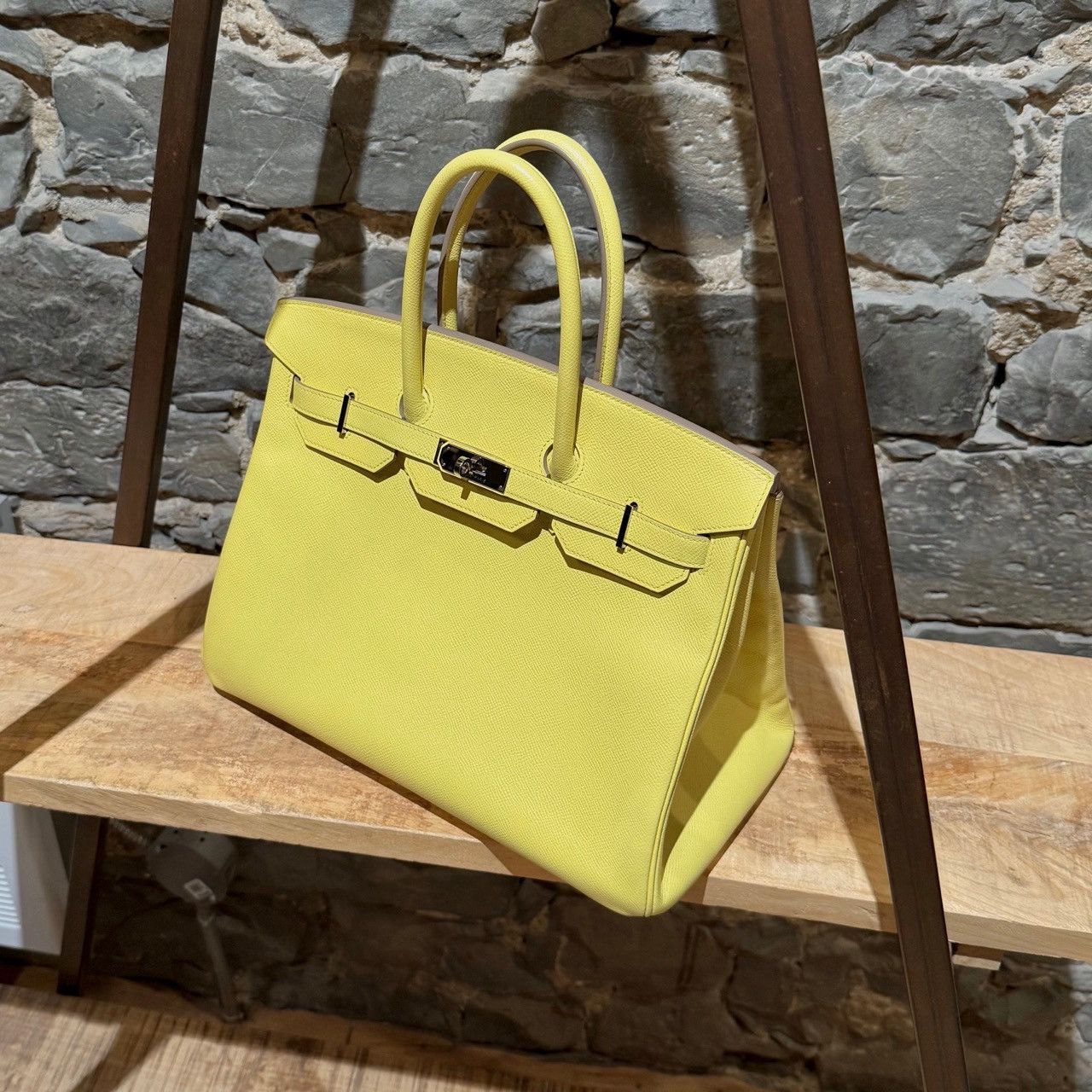 Hermes Hermès Soufre Yellow Epsom PHW Birkin 35 Bag Size ONE SIZE - 9 Thumbnail