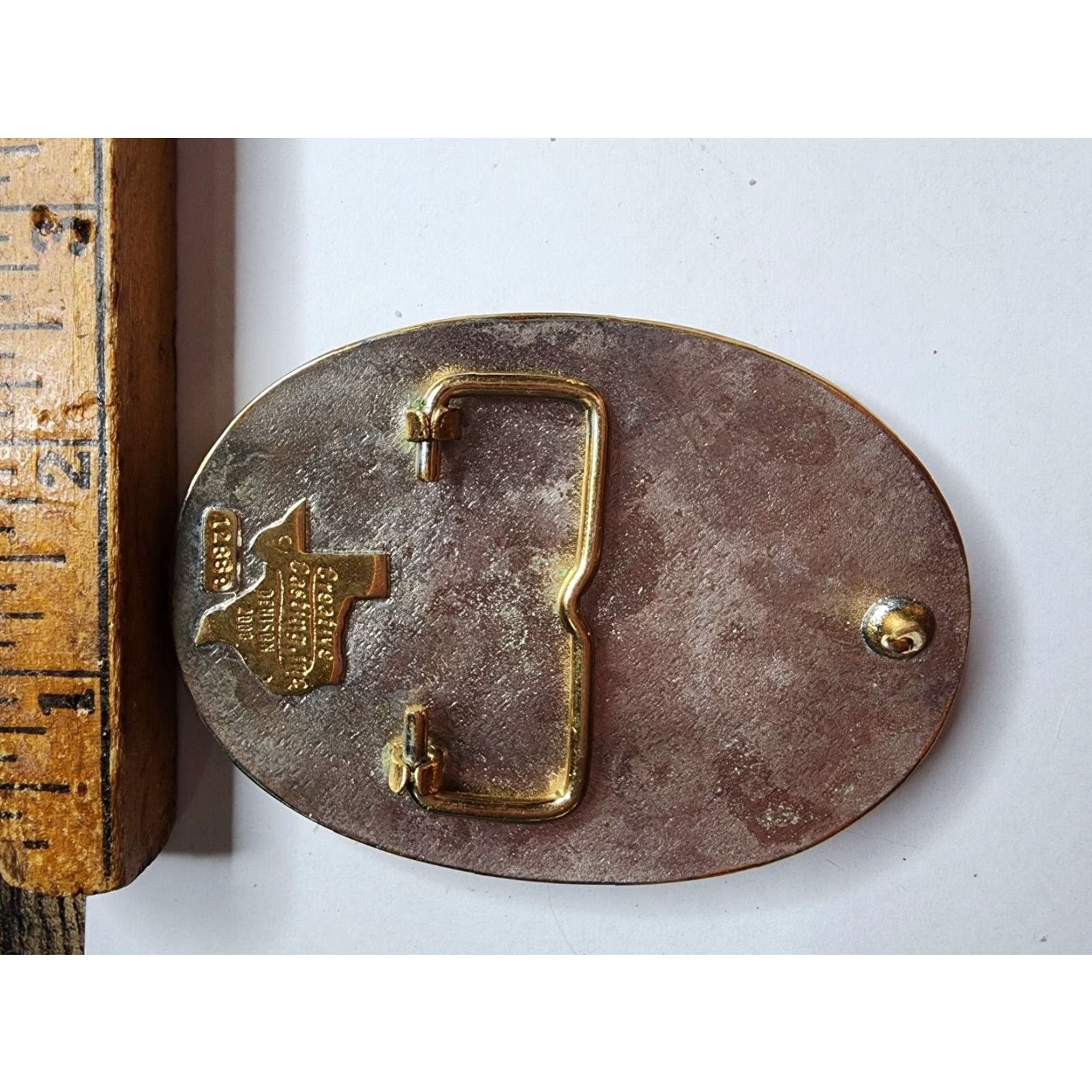 Champion VINTAGE Cheyenne Trap And Shoot Club Silver Western Belt Buckle Mens Brass Size ONE SIZE - 3 Thumbnail