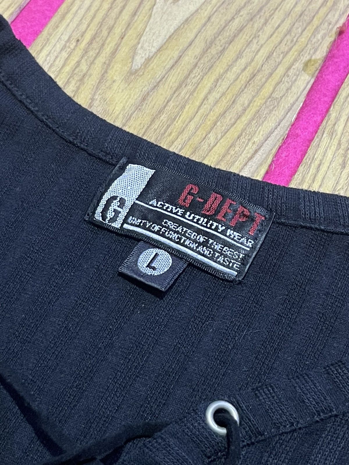 If Six Was Nine G-DEPT Y2K long sleeve t-shirt with drawstring neckline Size US L / EU 52-54 / 3 - 4 Thumbnail