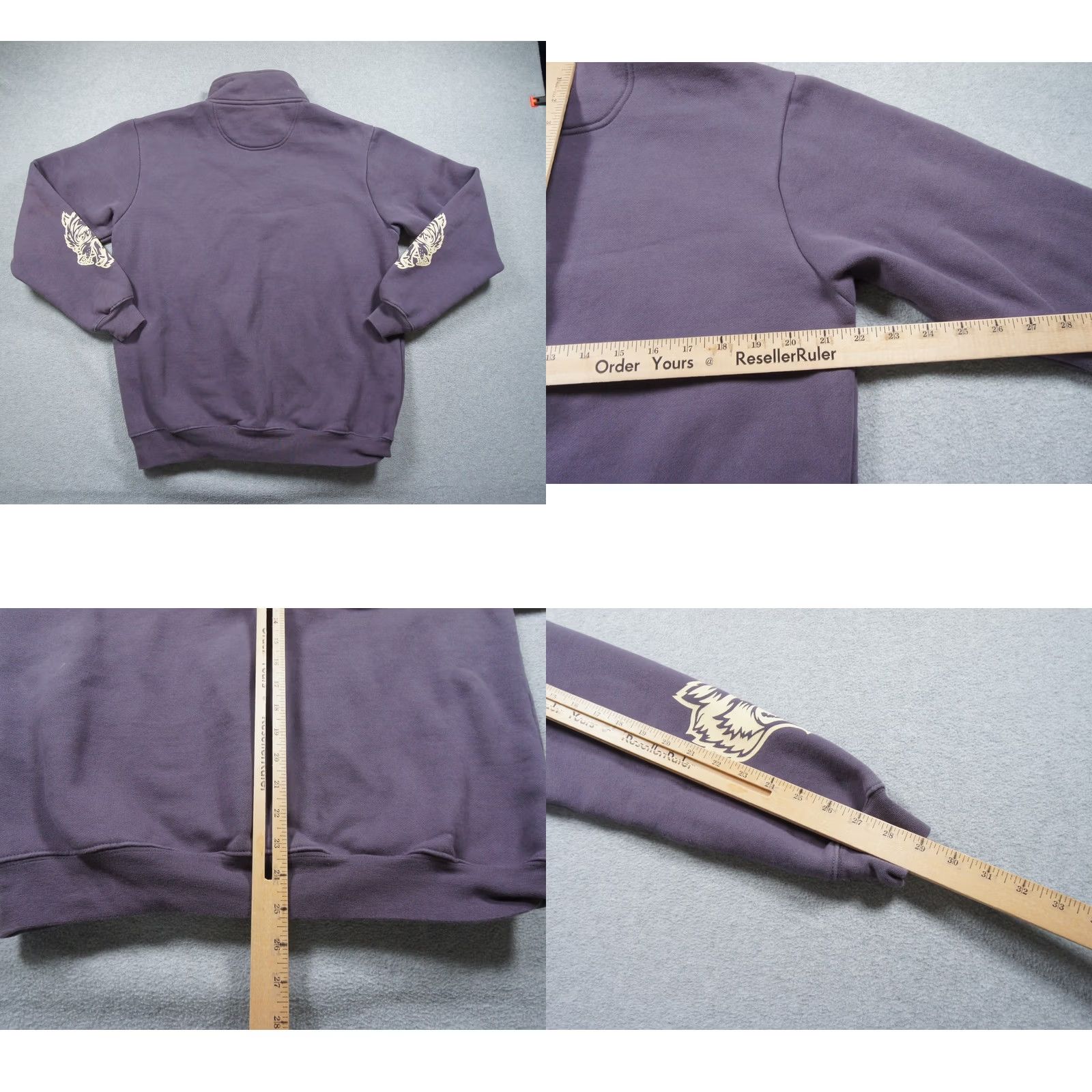 Darc Sport Darc Sport Sweatshirt Adult XS Oversized Purple 1/4 Zip Pullover Wolves Gym Mens Size US XS / EU 42 / 0 - 8 Thumbnail