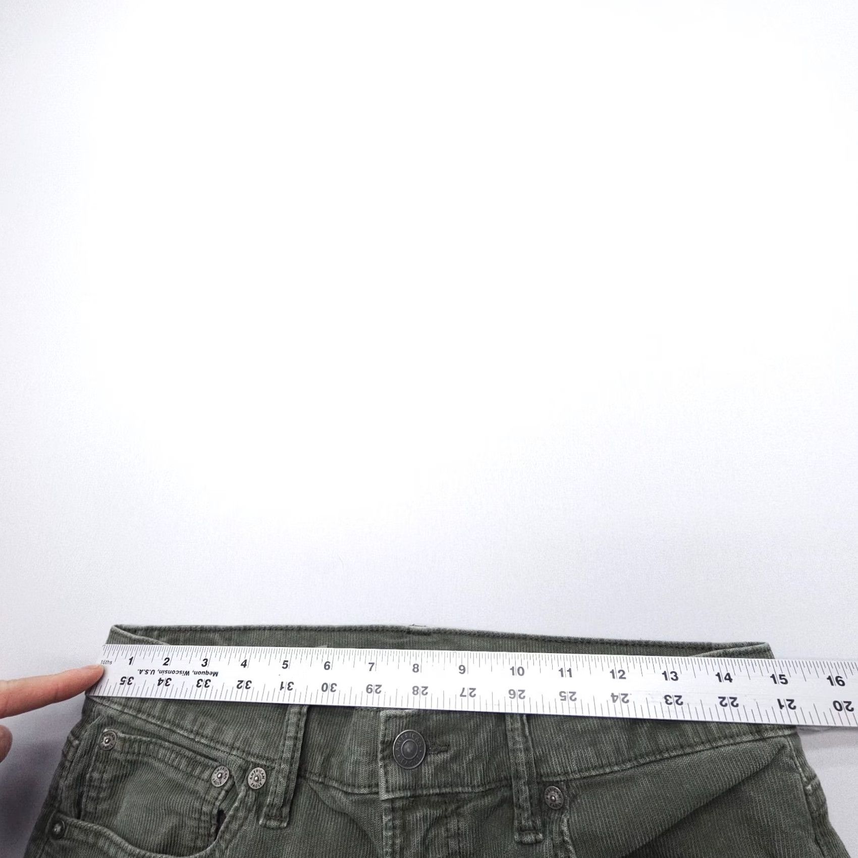 American Eagle Outfitters American Eagle Corduroy Jeans Womens Size 6 Green Cotton Stretch 90s Size 28" / US 6 / IT 42 - 7 Thumbnail